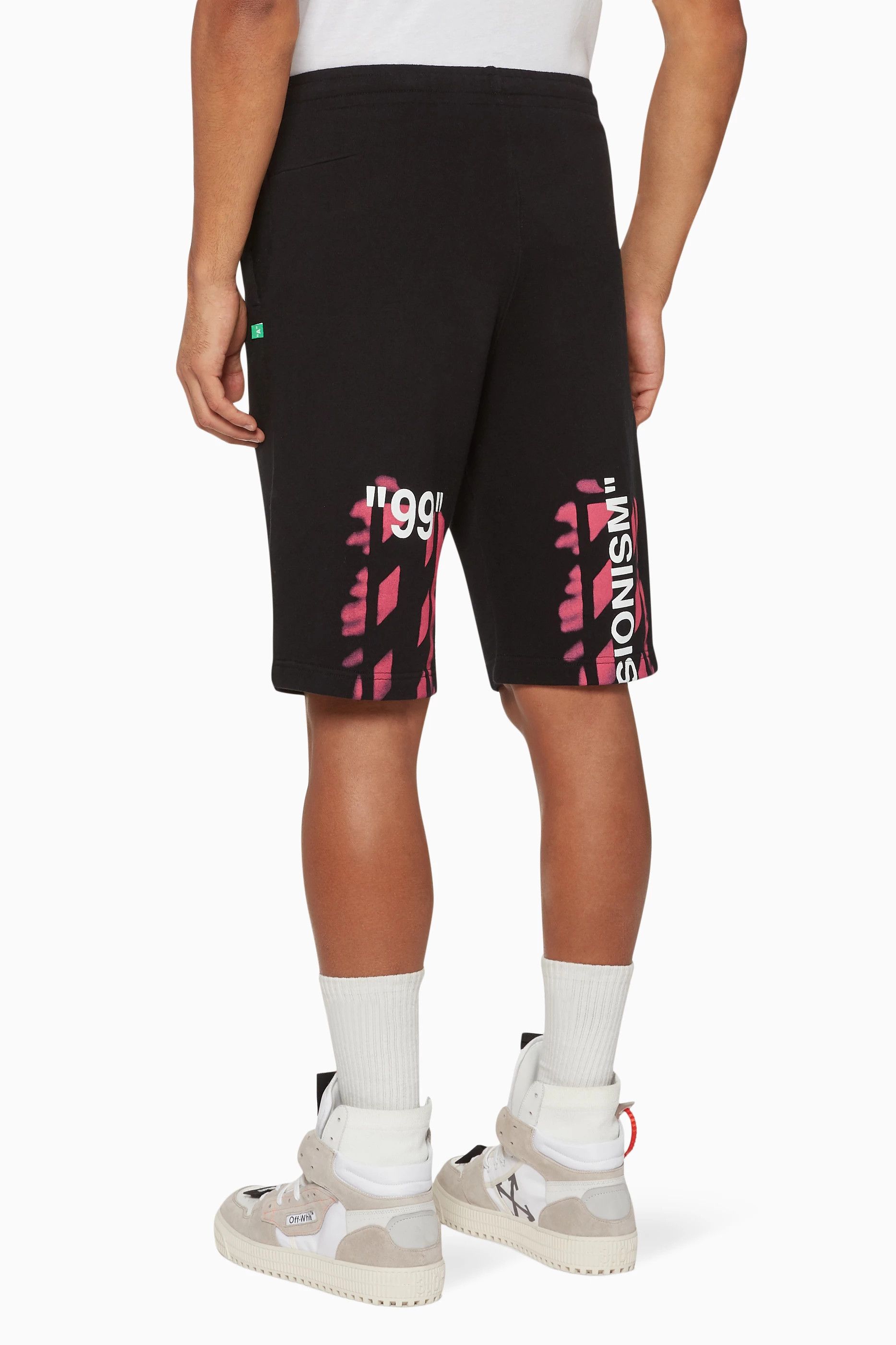 Off-White Black Impressionism Diag Stencil Sweatshorts Size US 30 / EU 46 - 2 Thumbnail
