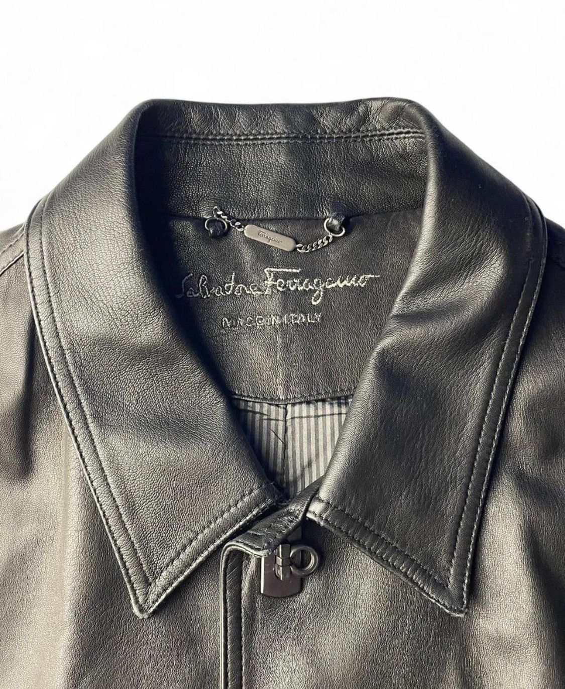 Salvatore Ferragamo 💫🌹SALVATORE FERRAGAMO LEATHER COAT Size US XL / EU 56 / 4 - 4 Thumbnail