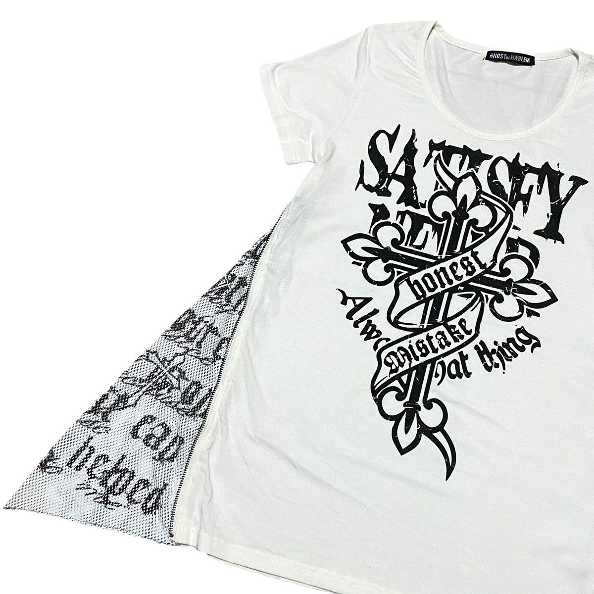 Beauty Beast × If Six Was Nine × Japanese Brand RARE❤️‍🔥 Ghost of Harlem Anarchy Side Zipper Fish Net T shirt Size S / US 4 / IT 40 - 3 Thumbnail