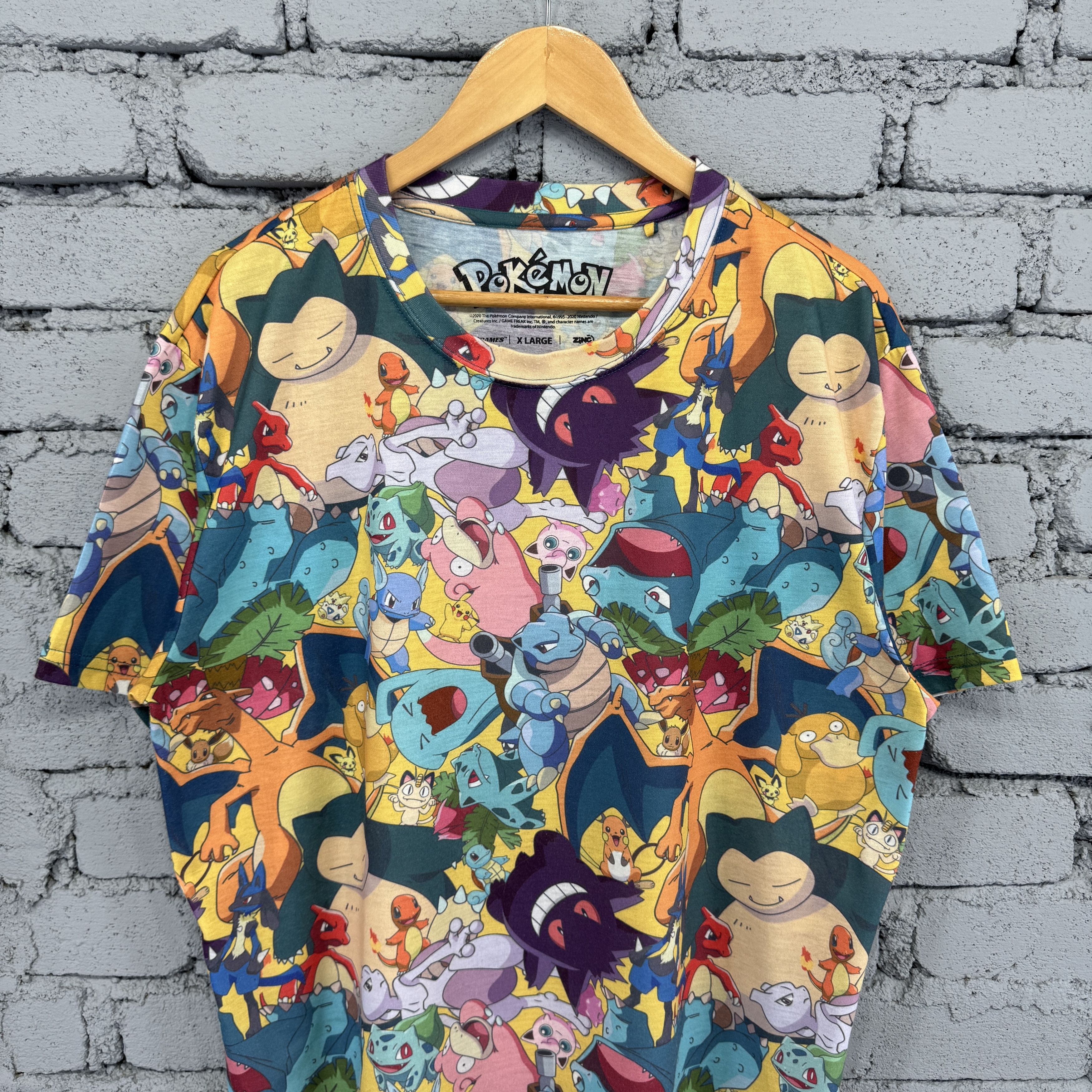 Anime Japanese Anime Pokemon All Character Overprint Tshirt Size US XL / EU 56 / 4 - 3 Thumbnail