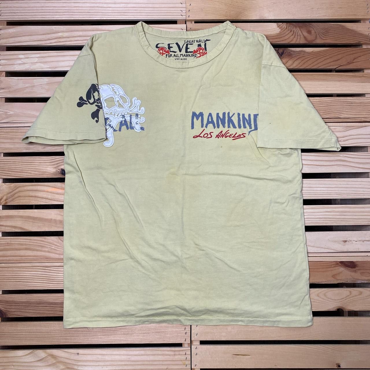 7 For All Mankind Seven For All Mankind Beige Y2K Skull Tee Size 2XL Size US XXL / EU 58 / 5 - 1 Thumbnail
