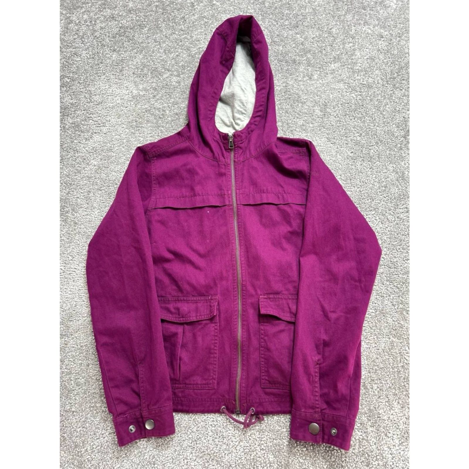 Logo 7 Columbia Womens Jacket Short Regular Zip Hooded Full Zip Purple Cotton Logo City Outdoor Fall Spring Winter Jacket Womens XS Size XS / US 0-2 / IT 36-38 - 2 Thumbnail