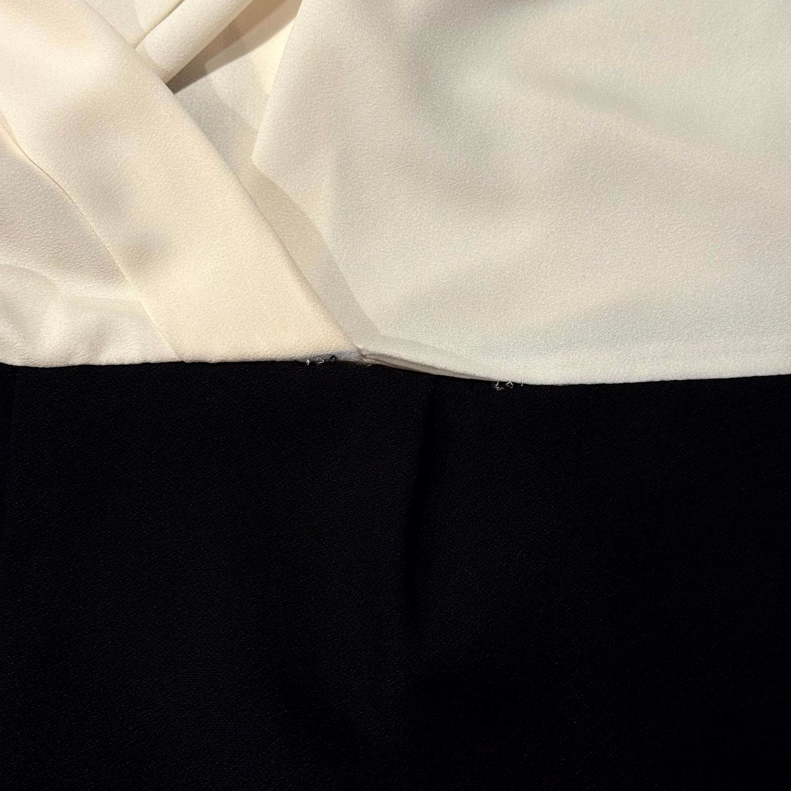 Ann Taylor NWT Ann Taylor Jumpsuit 12 Black Ivory Minimalist Office Size 34" / US 12 / IT 48 - 6 Thumbnail