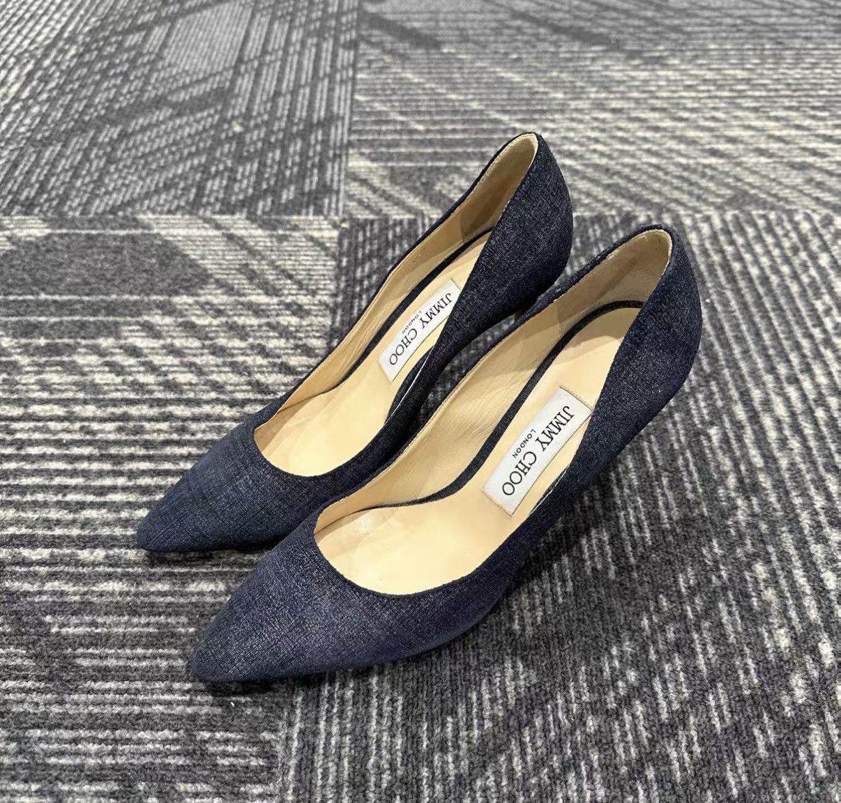 Jimmy Choo Jimmy Choo Denim High Heels J42 Size US 6.5 / IT 36.5 - 1 Thumbnail