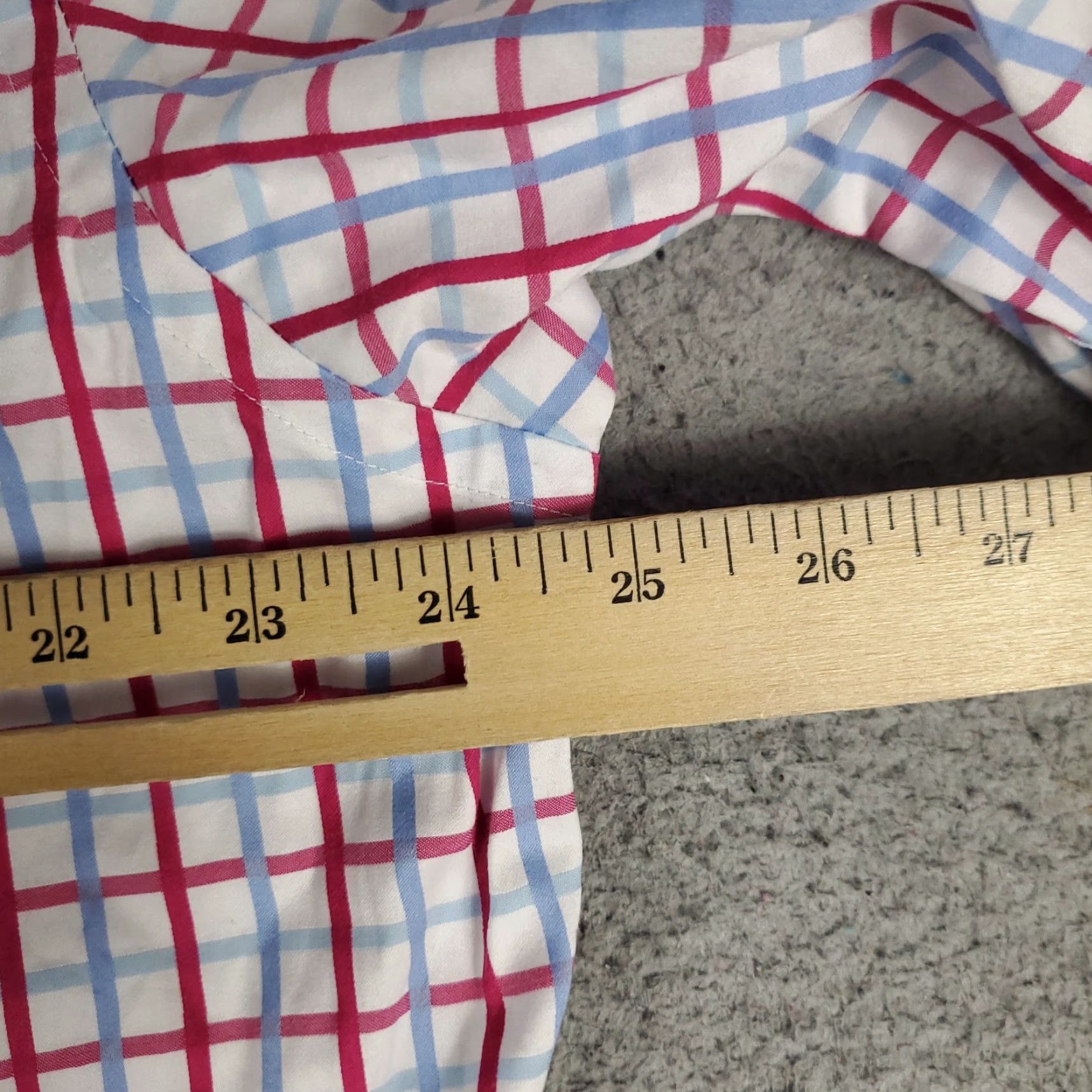 BUGATCHI Bugatchi Uomo Shirt XL Red Blue Striped Casual Button-Up Long Sleeve Mens Size US XL / EU 56 / 4 - 6 Thumbnail