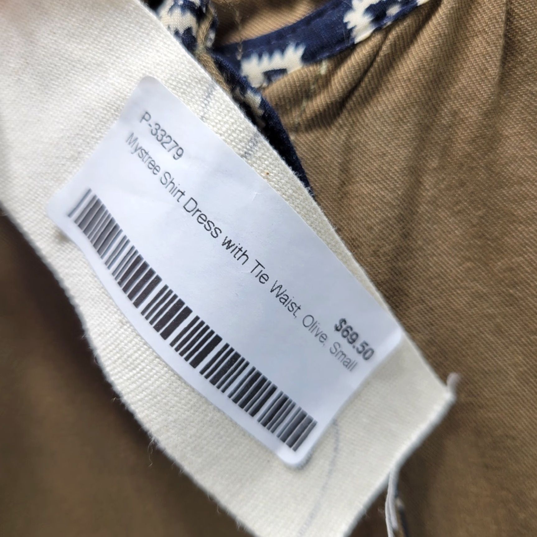 Anthropologie Mystree Anthropologie Shirt Dress XS/S Olive Green Brown Raw Hem Tie Waist Flowy New Size S / US 4 / IT 40 - 8 Thumbnail