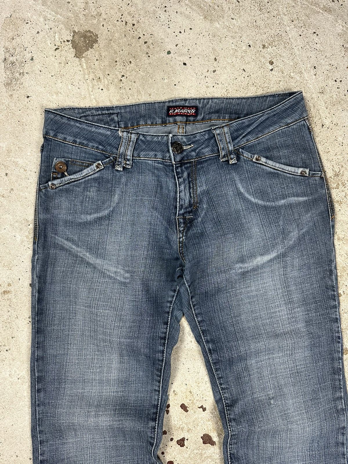 If Six Was Nine × Le Grande Bleu (L.G.B.) × Vintage Vintage Y2K Flare Wide Legs Baggy Denim Pants Size US 30 / EU 46 - 3 Thumbnail