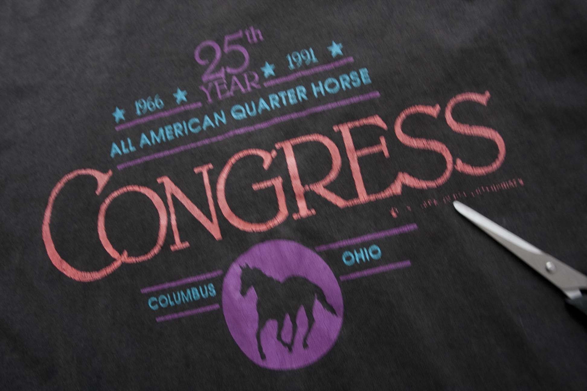 Vintage All American Quarter Horse Congress 90s Vtg T Shirt Size M/L Size US L / EU 52-54 / 3 - 2 Thumbnail