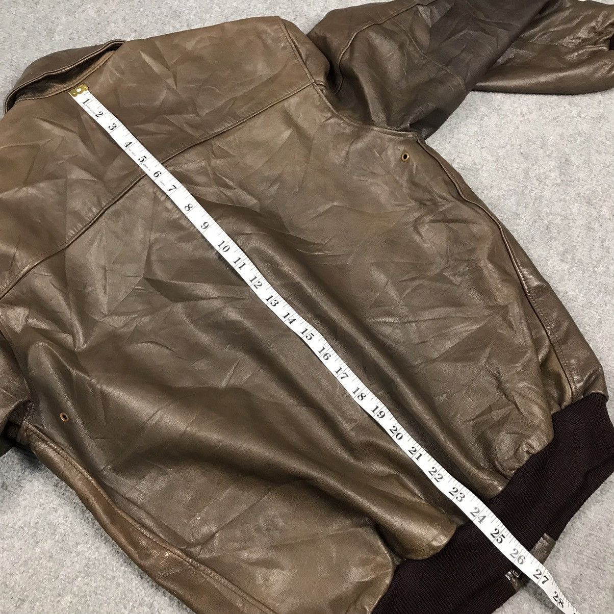 L.L. Bean VINTAGE LL.BEAN BROWN LEATHER BOMBER JACKET Size US S / EU 44-46 / 1 - 15 Thumbnail