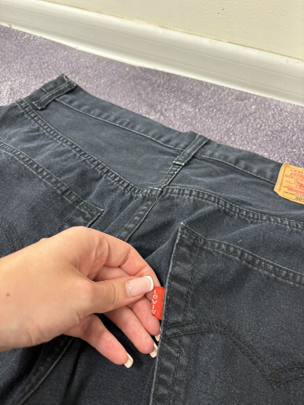Levi's Vintage Levi’s 501 Y2K Hype Black Denim Shorts Jorts Size US 36 / EU 52 - 6 Thumbnail