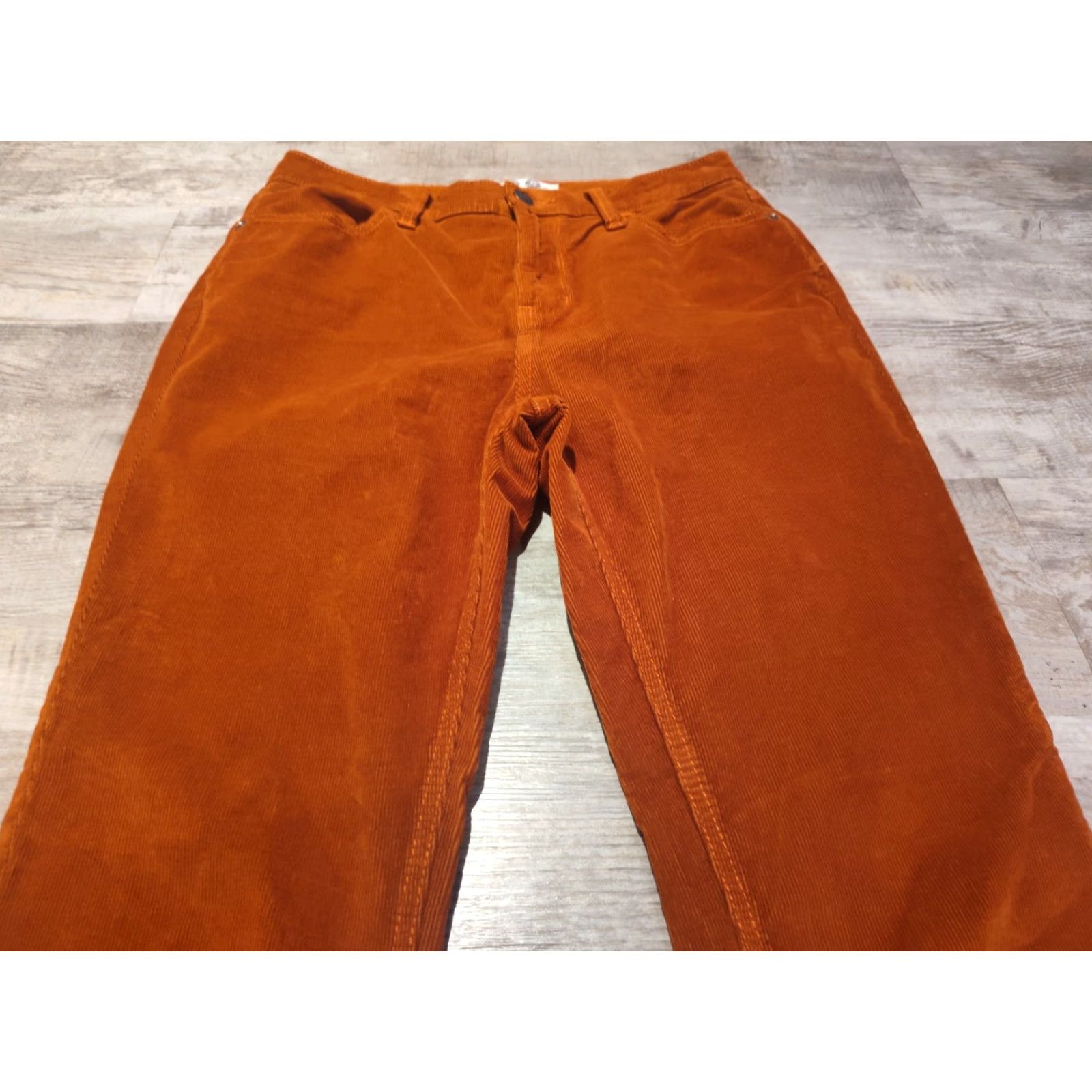 Free People VINTAGE Free People Pants Womens 28 Regular Tapered Corduroy Ankle Fall Seasonal Orange Size 28" / US 6 / IT 42 - 4 Thumbnail