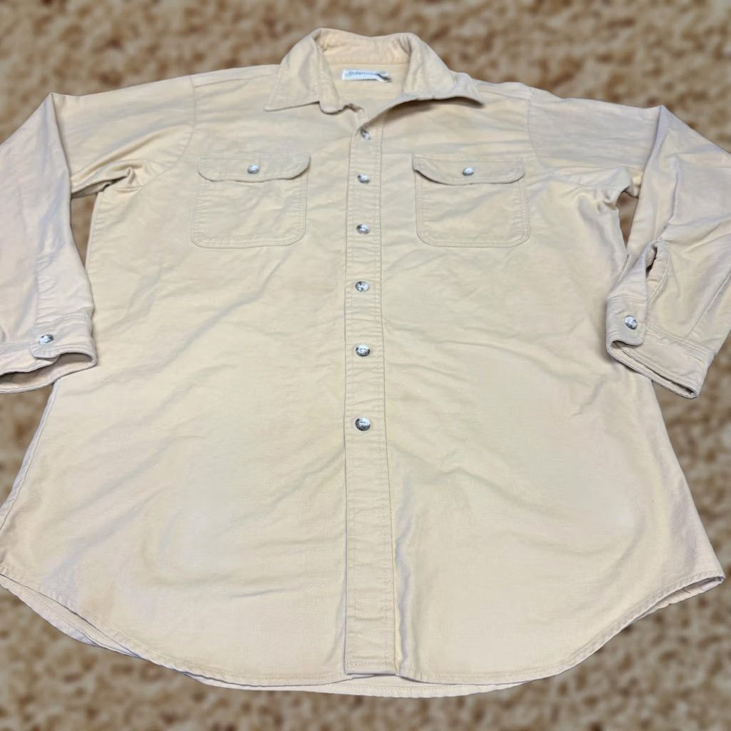 Vintage St. John's Bay Shirt Mens LT Orange Canvas Long Sleeve Button Up Made USA Size US L / EU 52-54 / 3 - 1 Thumbnail