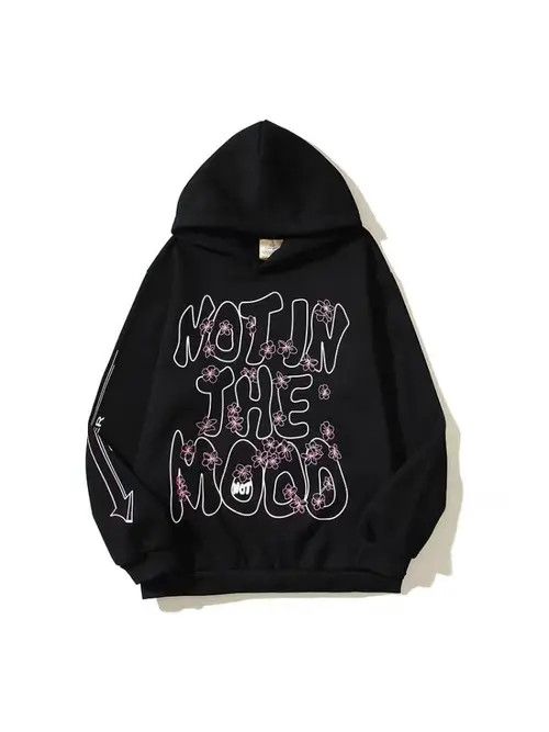 Japanese Brand Street Retro Hip Hop Print Loose Casual Hooded Sweatshirt Size US L / EU 52-54 / 3 - 3 Thumbnail