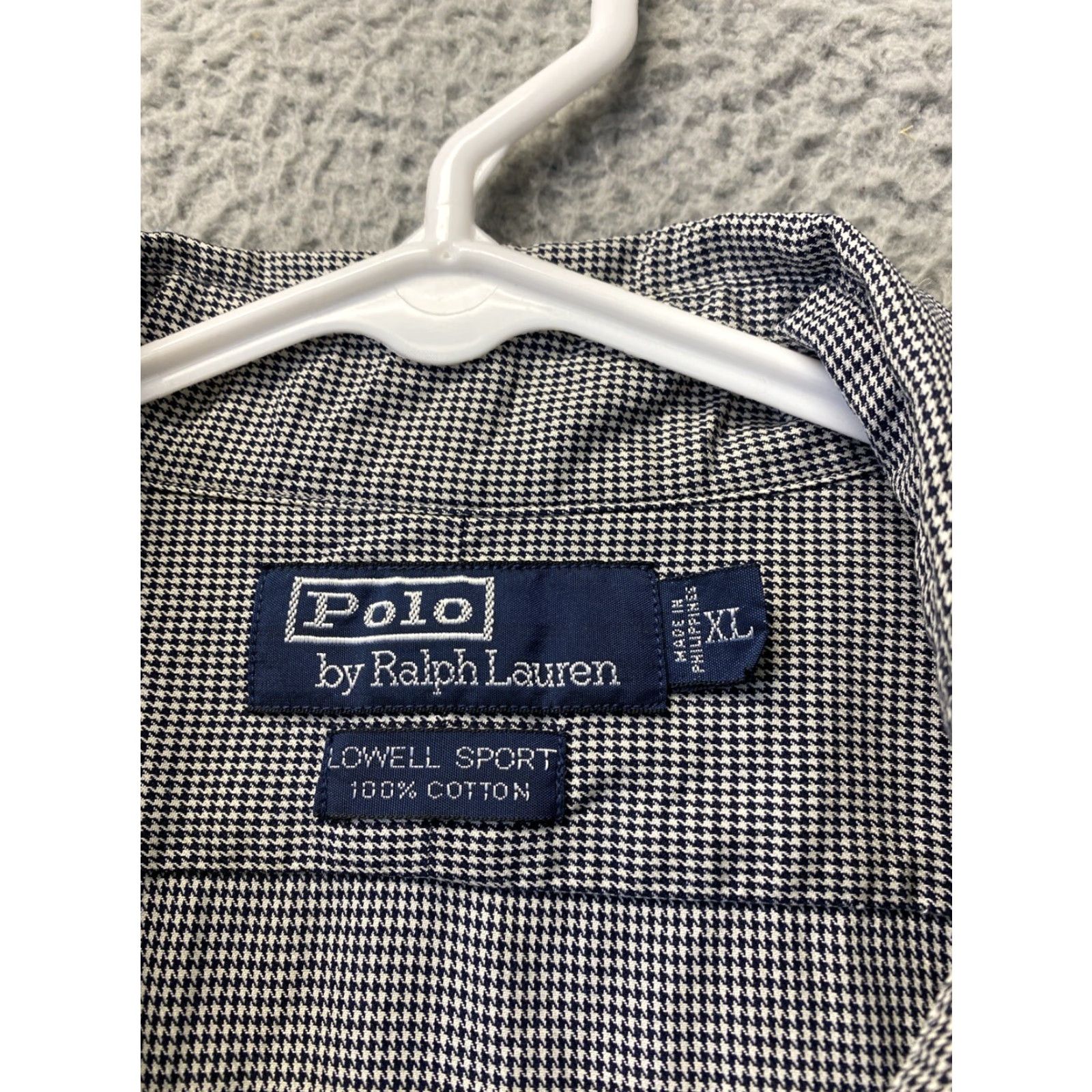 Polo Ralph Lauren Polo Ralph Lauren Dress Shirt Men XL Black White Check Button-Up Long Sleeve Button-Down Size 46R - 7 Thumbnail