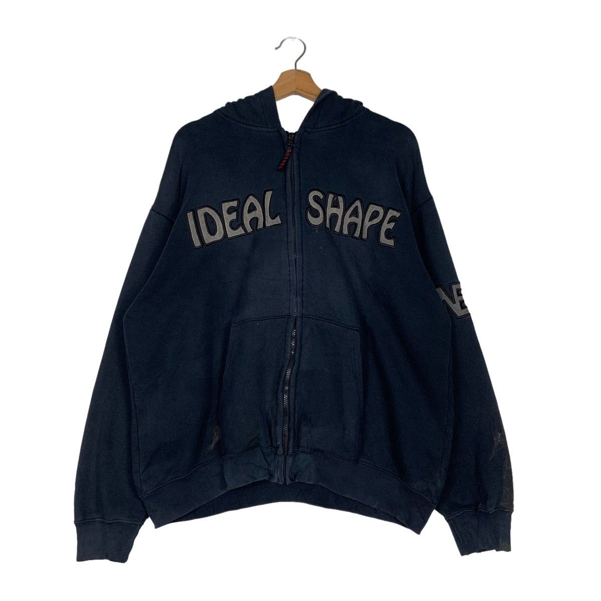 Vintage NEV Ideal Shape Big Logo Zipper Hoodies #0757-C34 Size US L / EU 52-54 / 3 - 1 Thumbnail