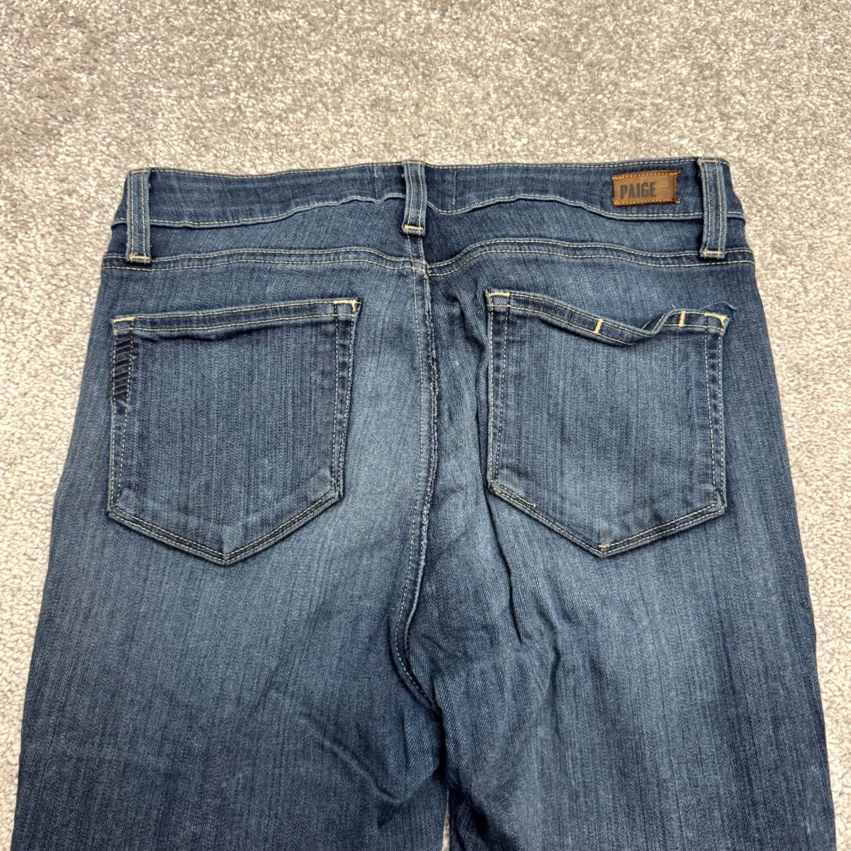 Paige Paige Hoxton Ankle Skinny Jeans Womens 28 Blue Dark Wash Denim Stretch Charing Size 28" / US 6 / IT 42 - 5 Thumbnail