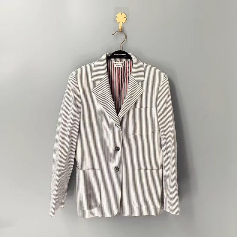 Thom Browne Thom Browne Seersucker Blazer Jacket - dmc Size US XS / EU 42 / 0 - 1 Thumbnail