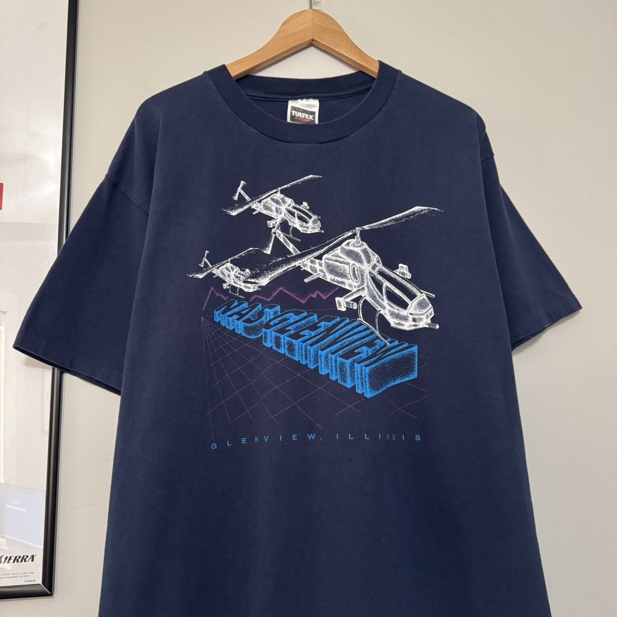 Vintage VINTAGE 90s NAS GLENVIEW APACHE HELICOPTER BLUEPRINT SHIRT Size US XL / EU 56 / 4 - 2 Thumbnail