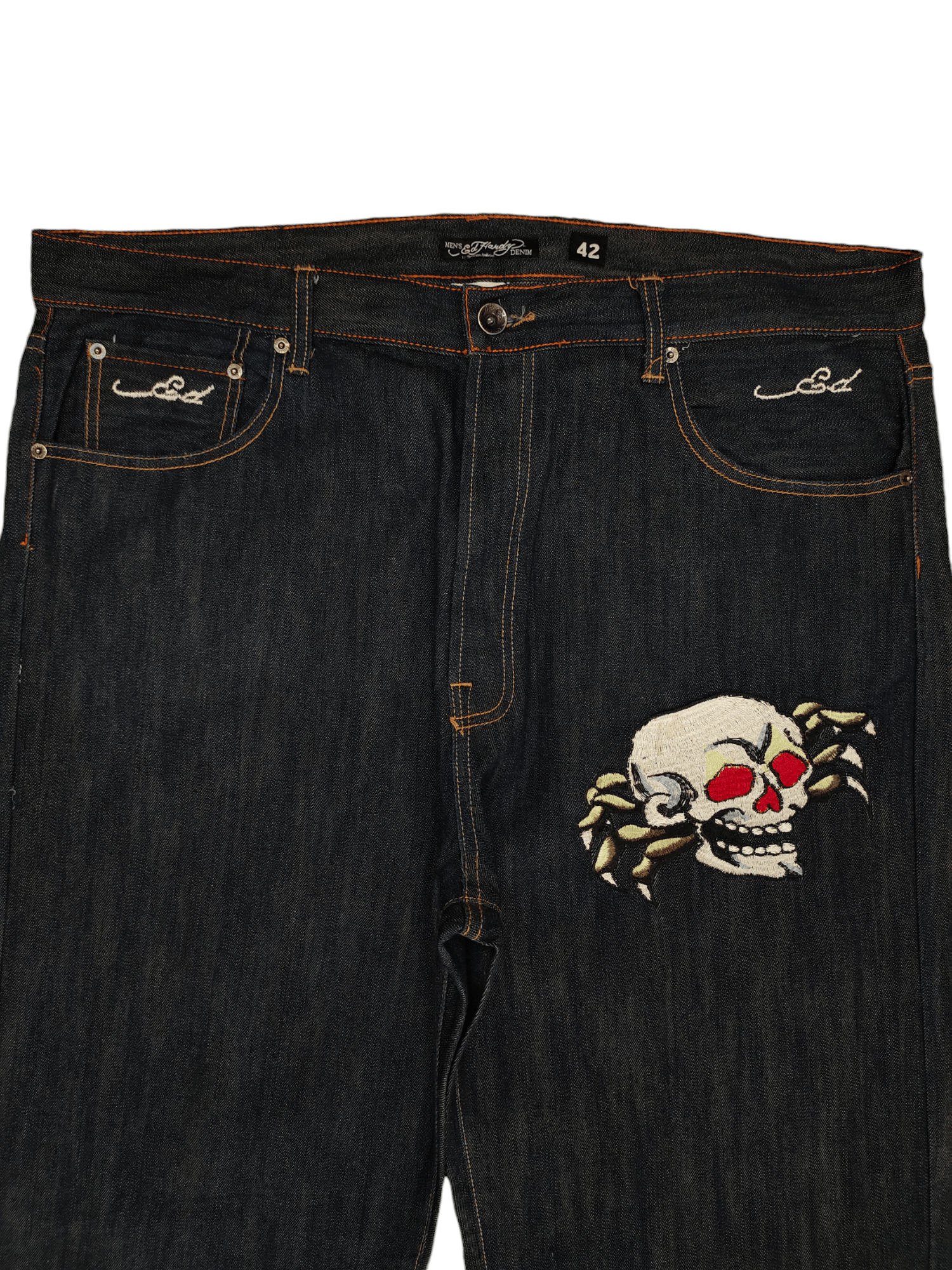 Ed Hardy Vintage Y2k Ed Hardy Lot 2008 Skulls Embroidered Denim Jeans Size US 42 / EU 58 - 3 Thumbnail