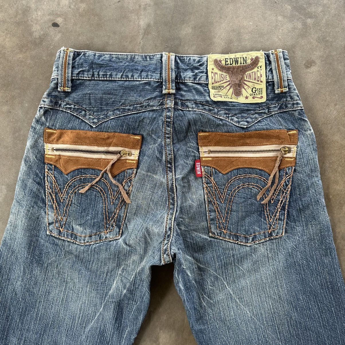 Japanese Brand Vintage Edwin Distressed Faded Denim Jean Pant W32 Size US 32 / EU 48 - 11 Thumbnail