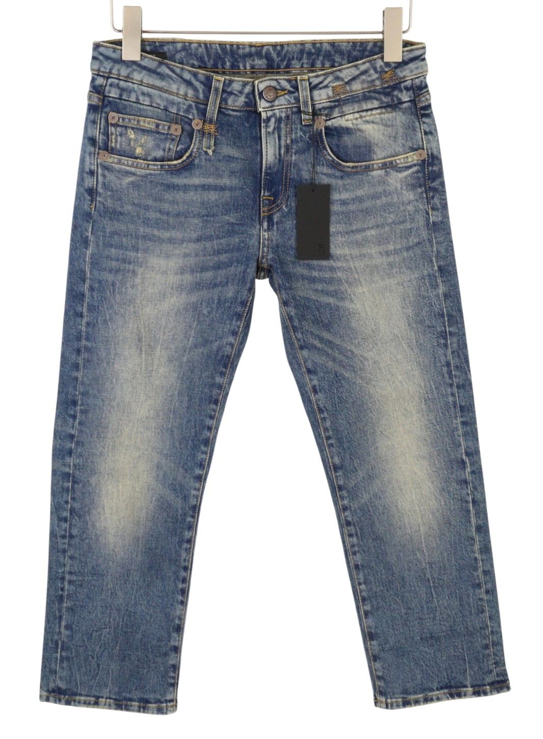R13 BOY STRAIGHT 27 Kelly Stretch Blue Denim 87186 Size 27" / US 4 / IT 40 - 3 Thumbnail