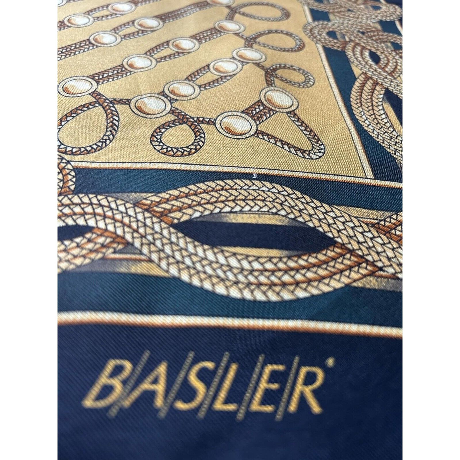 Other BASLER Tricolor Royal Uniform Print Scarf Silk SQR 34.5" EC Size ONE SIZE - 3 Thumbnail