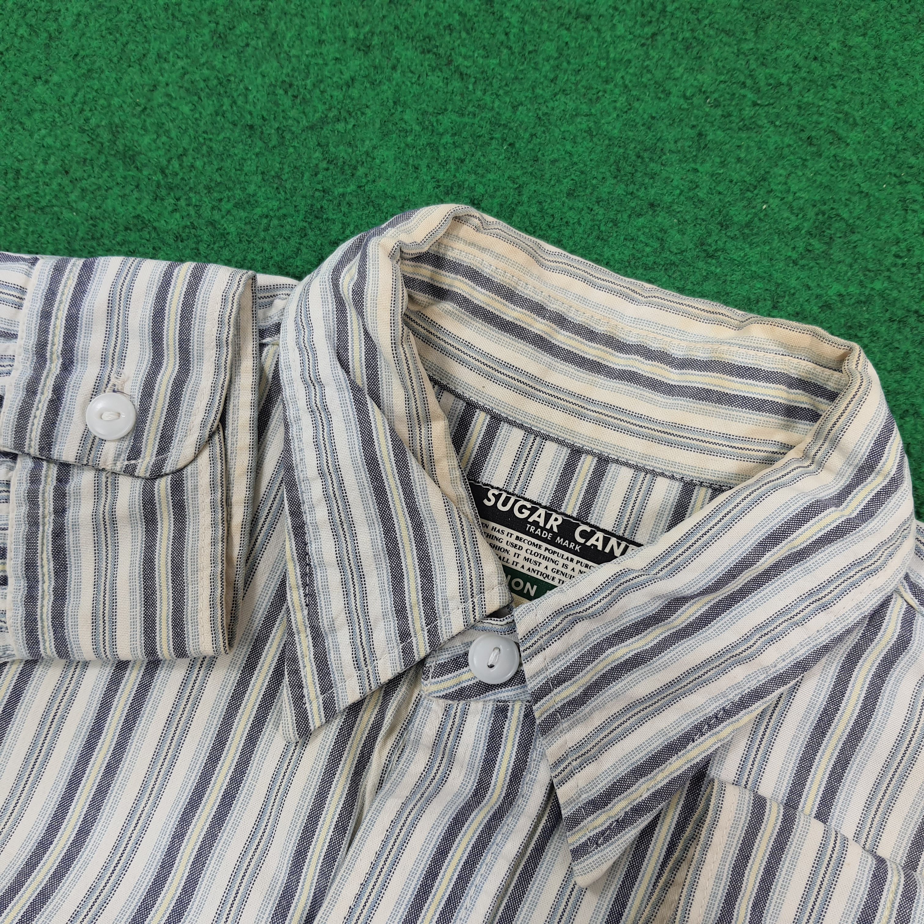 Sugar Cane Vintage Sugar Cane Striped Retro Button Up Shirt C299N26 Size US M / EU 48-50 / 2 - 10 Thumbnail