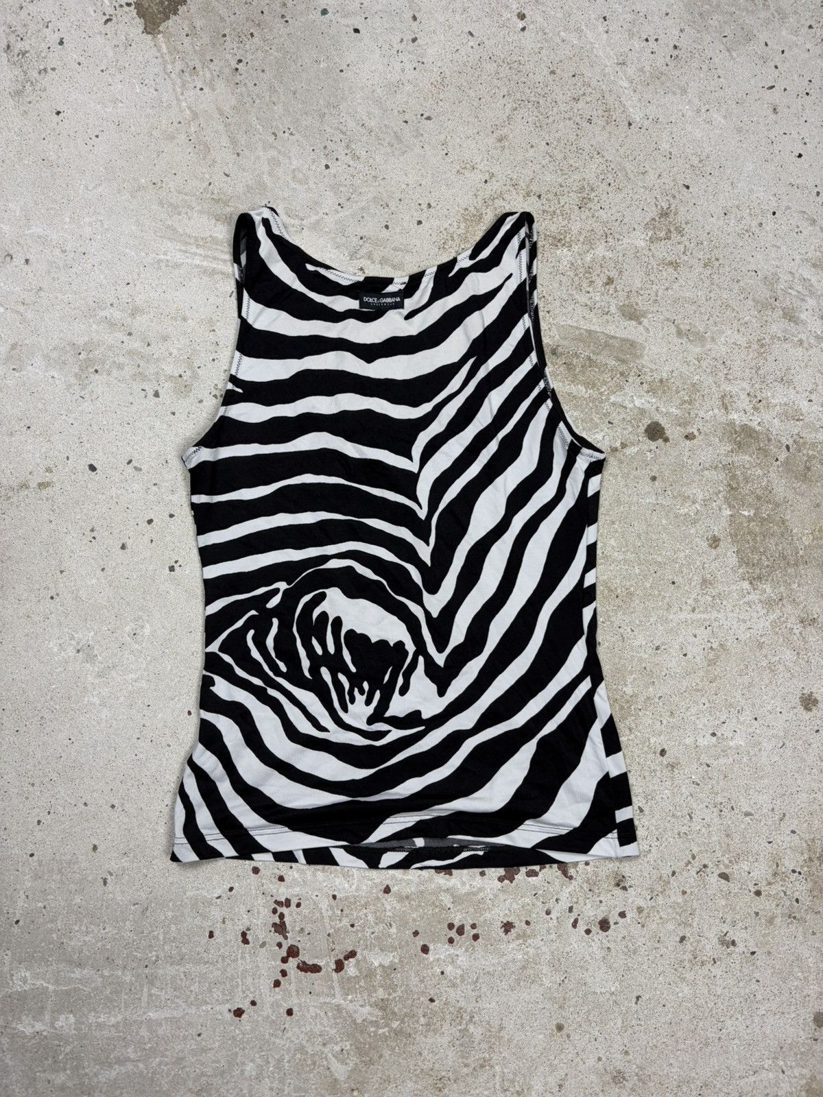 Dolce & Gabbana Vintage 2000s Dolce & Gabbana Underwear Zebra Print Tank Size S / US 4 / IT 40 - 2 Thumbnail