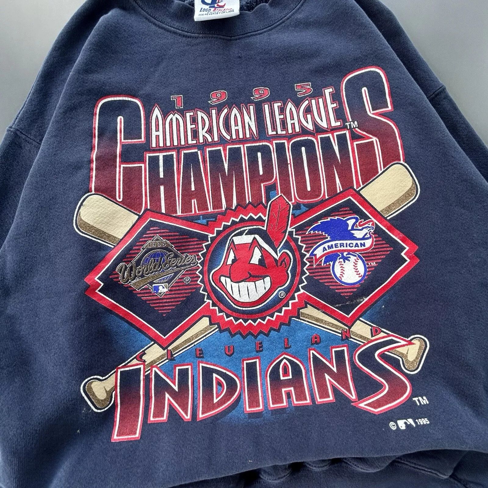 Logo Athletic Vintage Cleveland Indians Sweatshirt Adult Medium Size US M / EU 48-50 / 2 - 7 Thumbnail