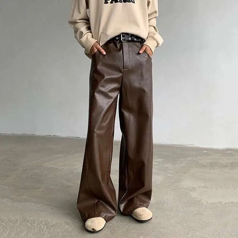 Vintage American Style Men's Pants Casual Pu Leather Size US 32 / EU 48 - 1 Thumbnail