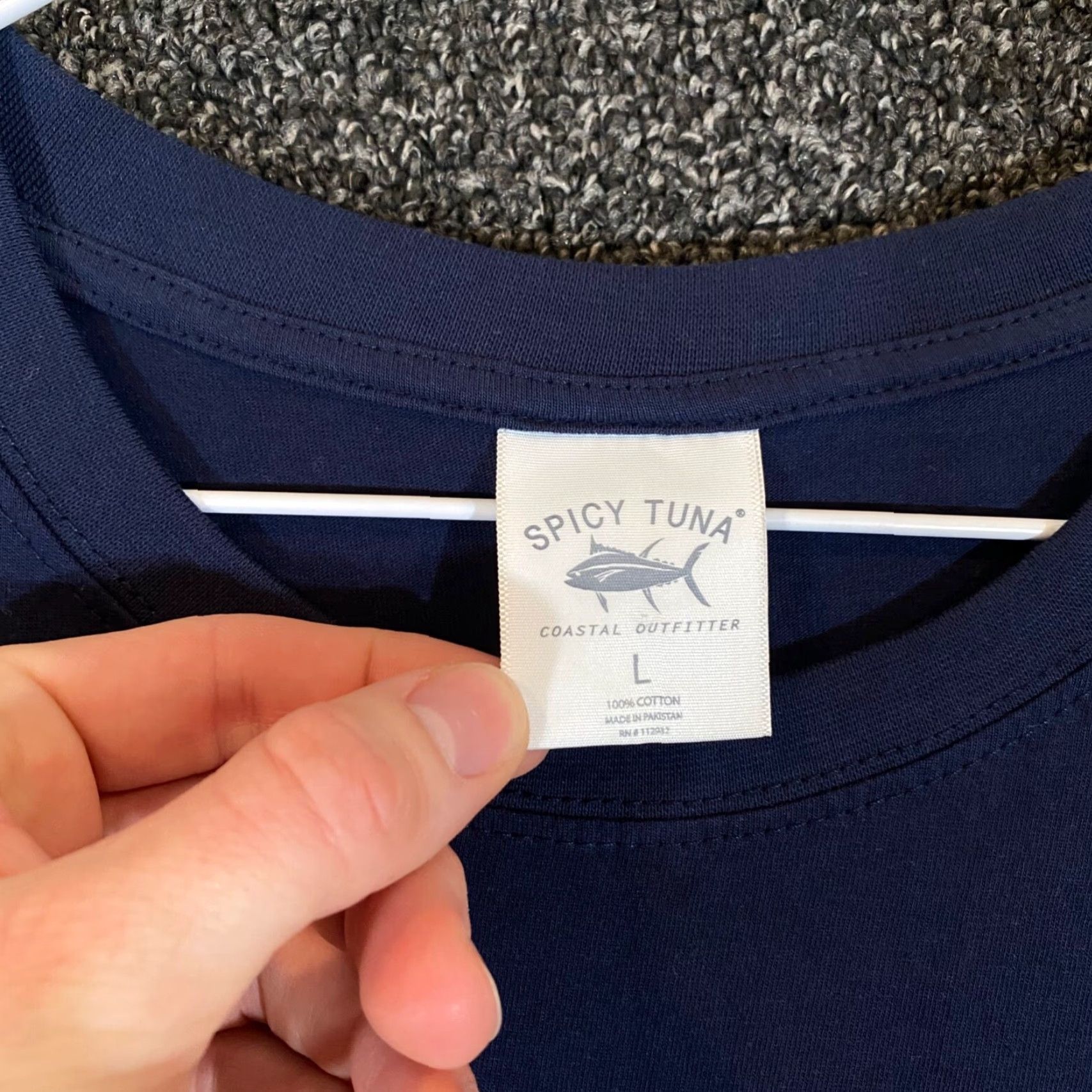 Vintage Spicy Tuna Shirt Mens Large Blue St. Thomas Salty Tee Short Sleeve Graphic NEW Size US L / EU 52-54 / 3 - 5 Thumbnail