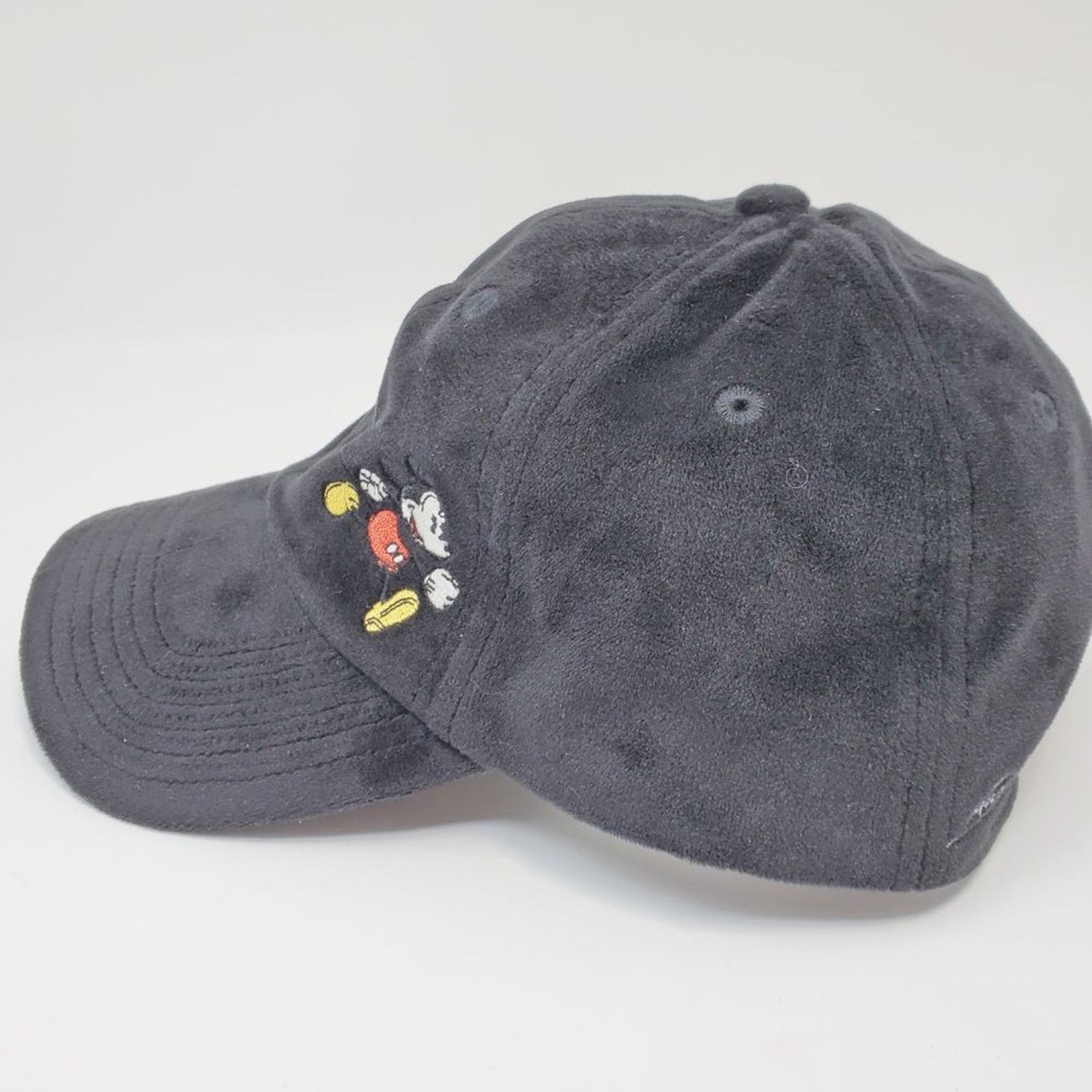 Disney Disney Park Black Mickey Mouse Velour Embordered Dad Hat Cap Size ONE SIZE - 5 Thumbnail