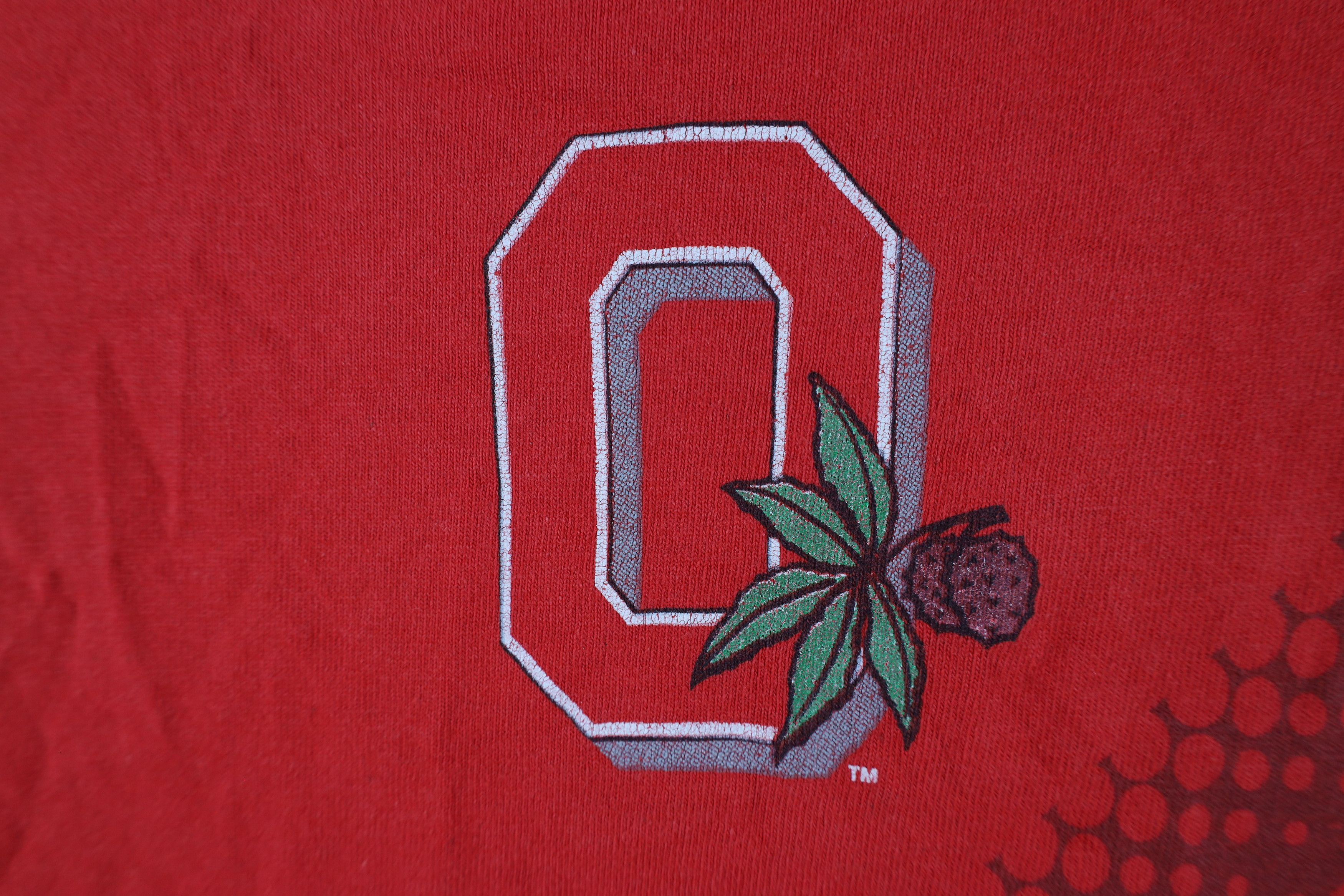 Vintage Vintage 90s All Over Print Ohio State University T-Shirt Size US XL / EU 56 / 4 - 10 Thumbnail