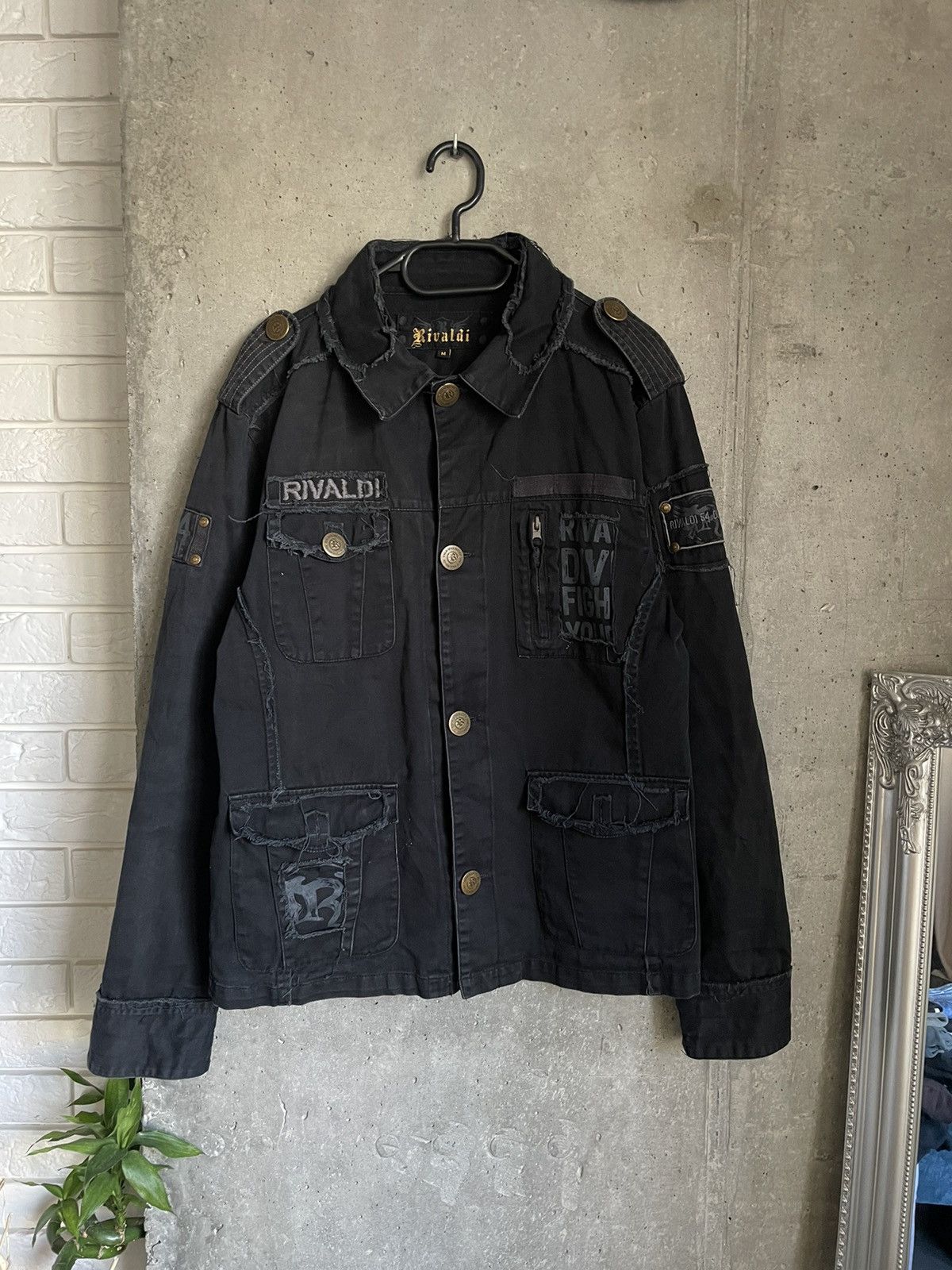 Japanese Brand Baggy Vintage Y2k Opium Style Rivaldi Shirt Adult Biker Size US M / EU 48-50 / 2 - 1 Thumbnail