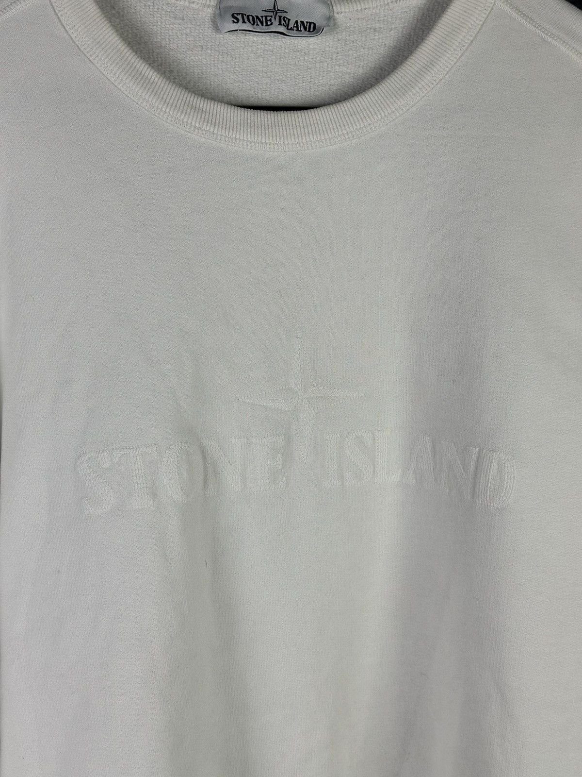 Stone Island Stone Island White Sweatshirt Crewneck Big Logo Mens Size US M / EU 48-50 / 2 - 6 Thumbnail