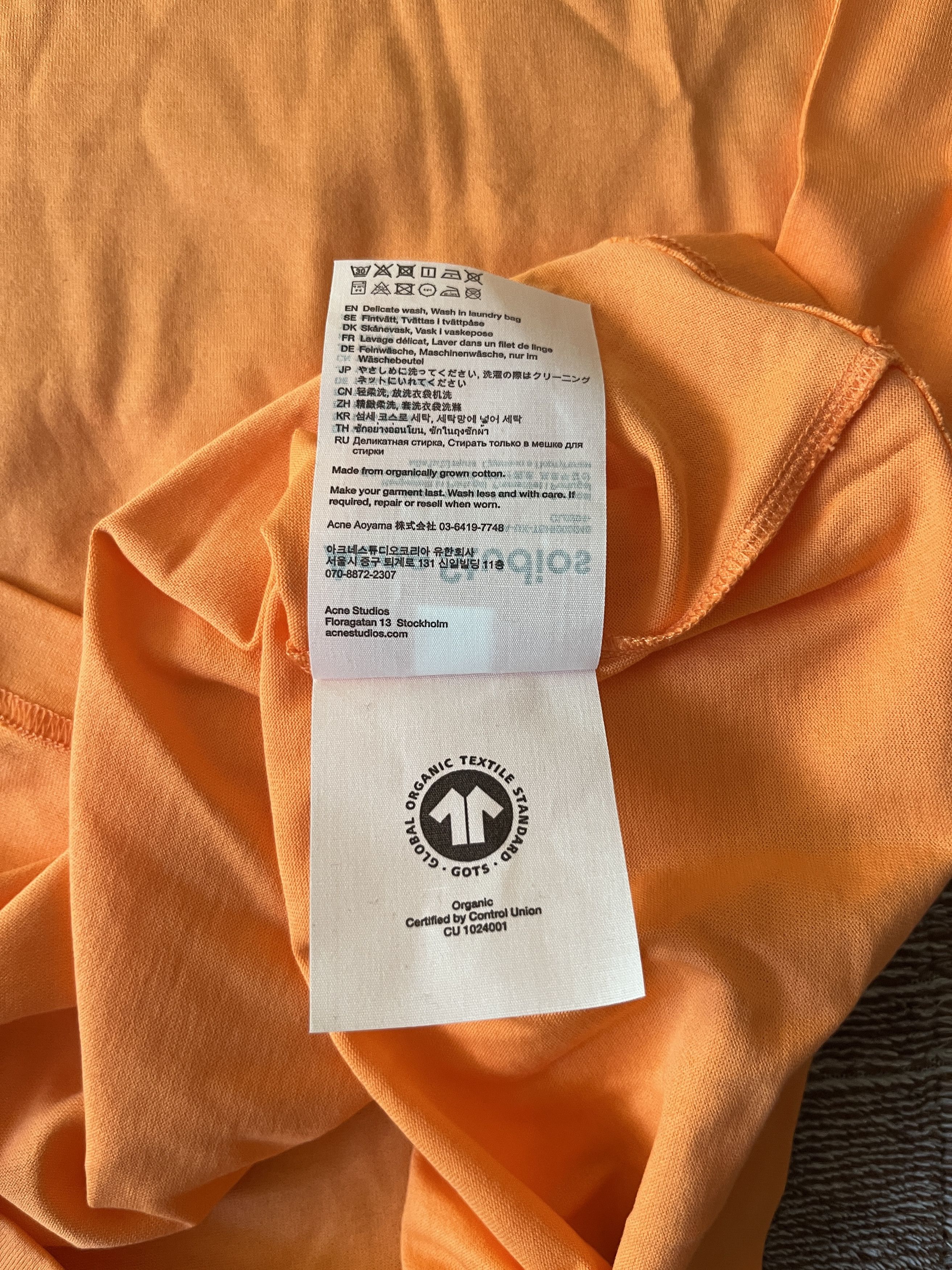 Acne Studios Acne Studios Orange Regular Longsleeve T-Shirt XL Size US XL / EU 56 / 4 - 4 Thumbnail