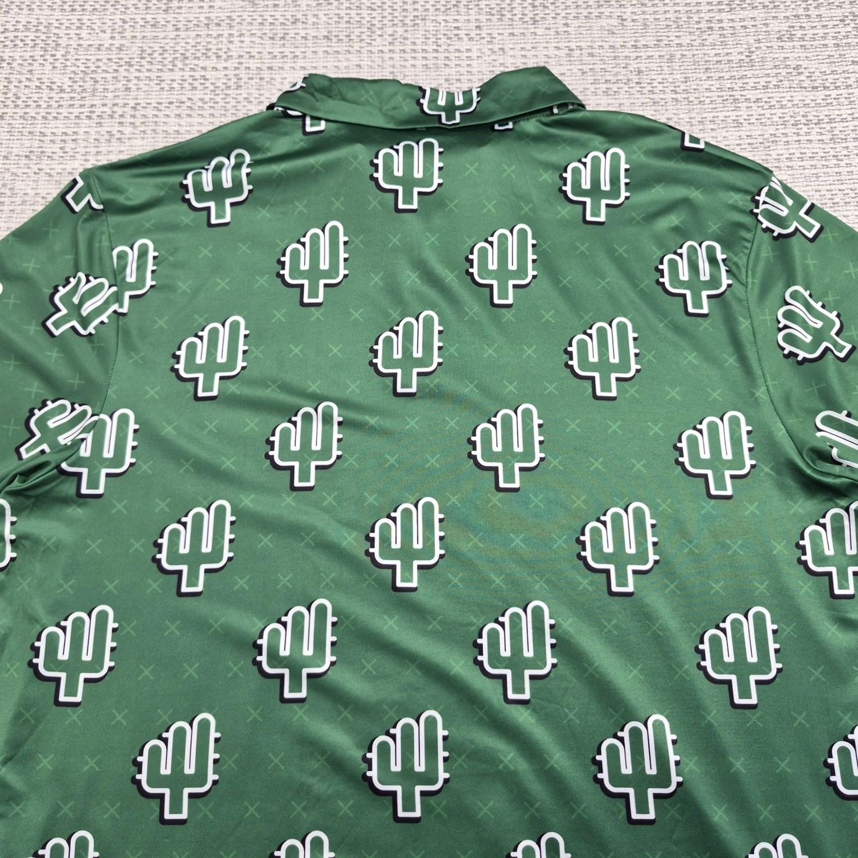 Vintage Yatta Golf Polo Golf Shirt Mens 2XL Green Cactus Arizona Performance Stretch Size US XXL / EU 58 / 5 - 7 Thumbnail