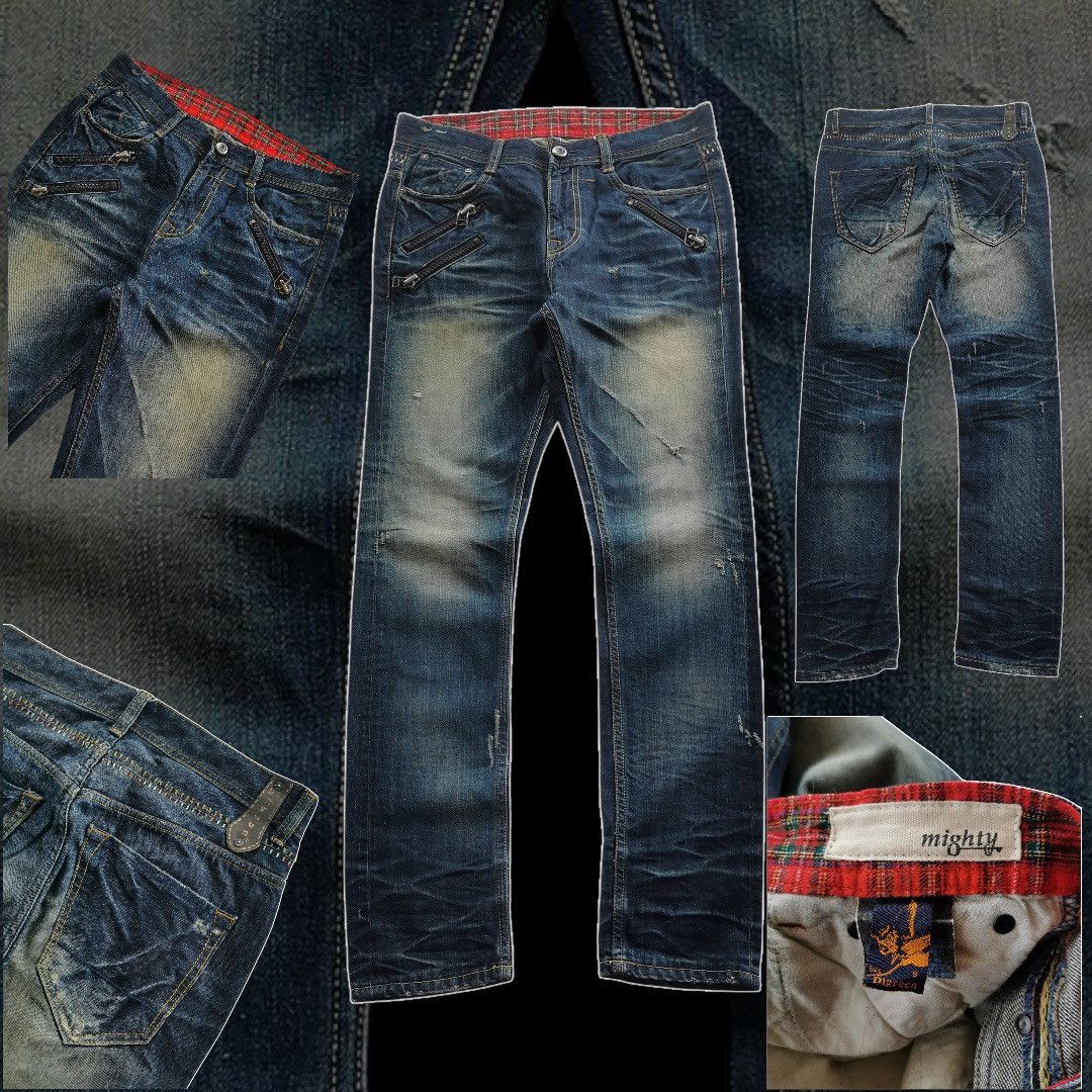 PPFM Mighty Distressed Denim Whiskering Jeans Japan Size US 32 / EU 48 - 2 Thumbnail