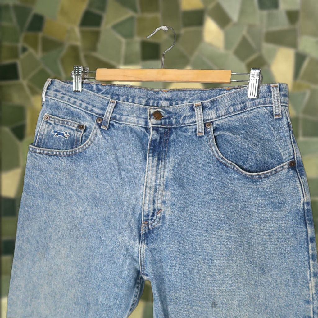 Gap VINTAGE Gap Jeans 90s Light Wash Blue Denim Straight Leg Patches 36 Mens 30 Inseam Grunge Size US 36 / EU 52 - 1 Thumbnail