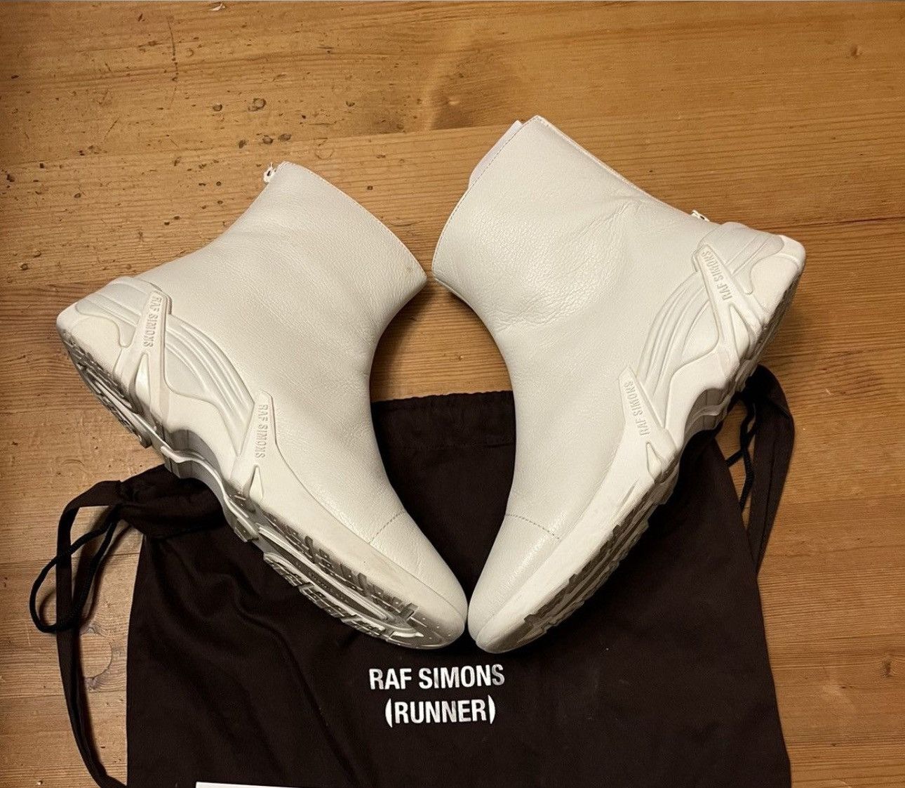 Raf Simons Raf Simons Runner white boots | Grailed