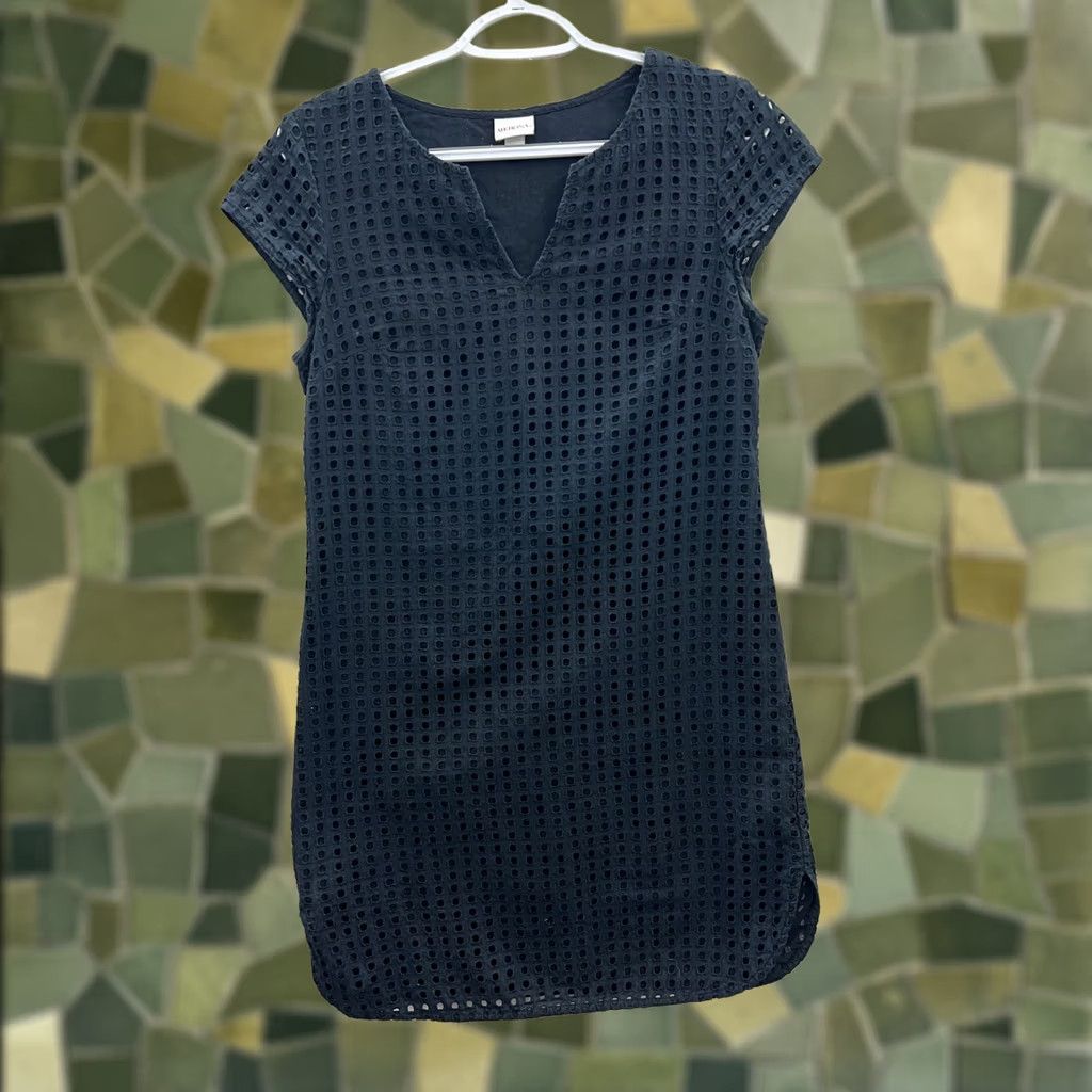 Merona Merona Womens Black Cap Sleeve Crochet Square Detail Size XS Size ONE SIZE - 1 Thumbnail