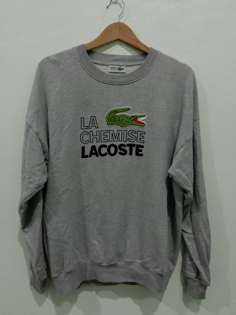 Lacoste VINTAGE LACOSTE SWEATSHIRTS BIG LOGO Size US L / EU 52-54 / 3 - 1 Thumbnail