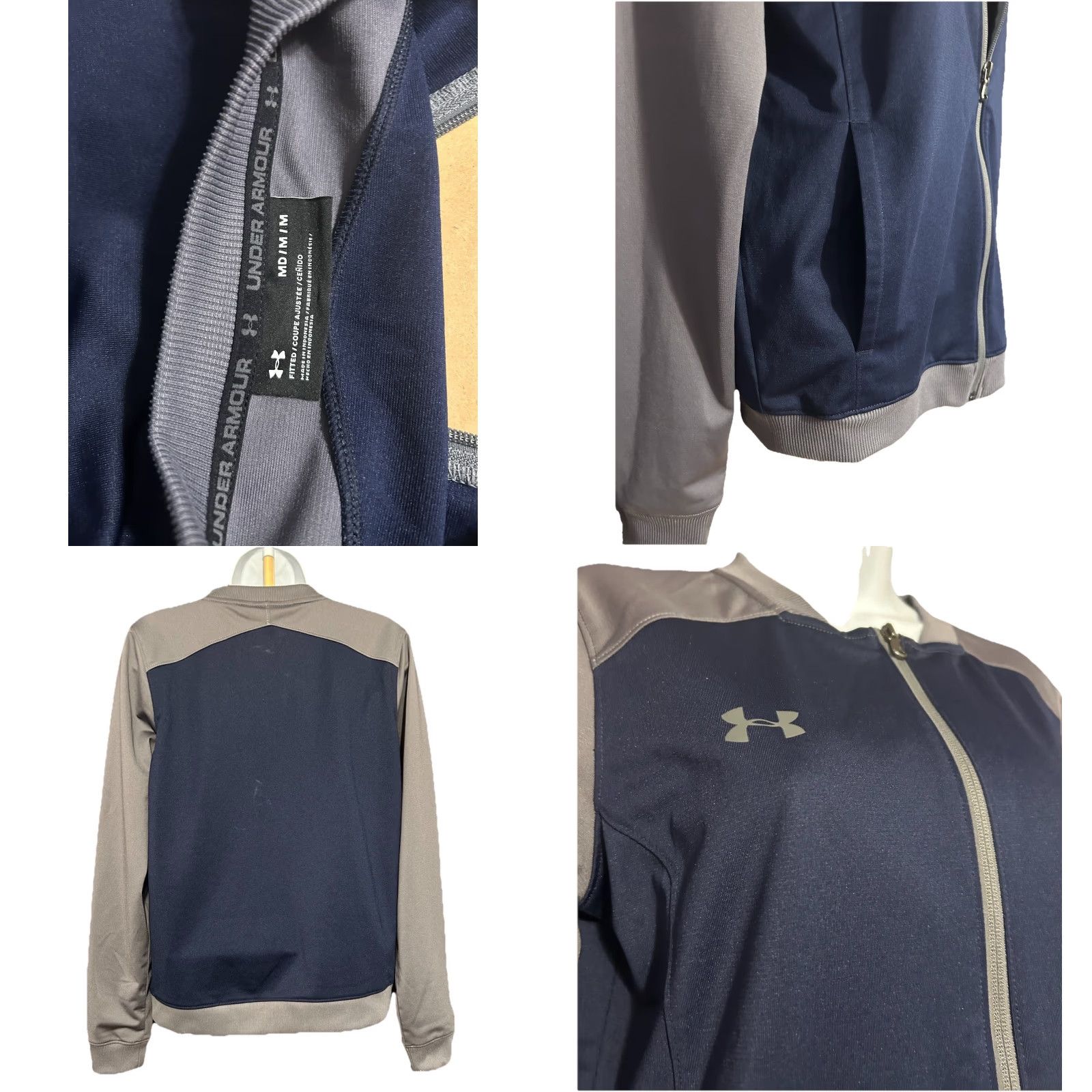 Under Armour Under Armour Challenger II Full Zip Track Jacket Women M Blue Gray Size M / US 6-8 / IT 42-44 - 11 Thumbnail