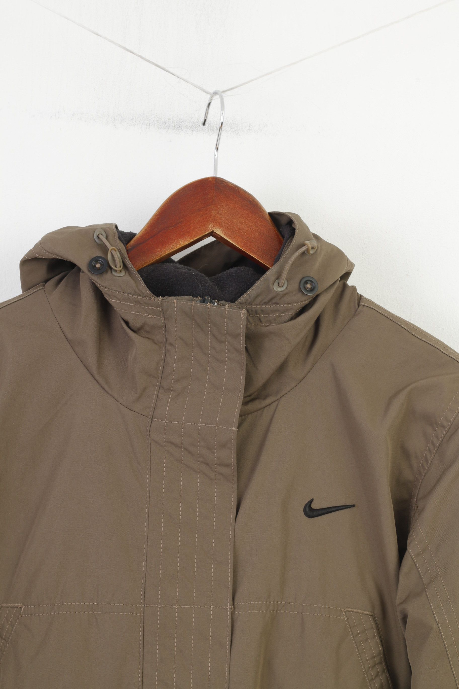 Nike Nike Woman L Jacket Khaki Ful Zipper Hood Padded 0341 Size L / US 10 / IT 46 - 2 Thumbnail