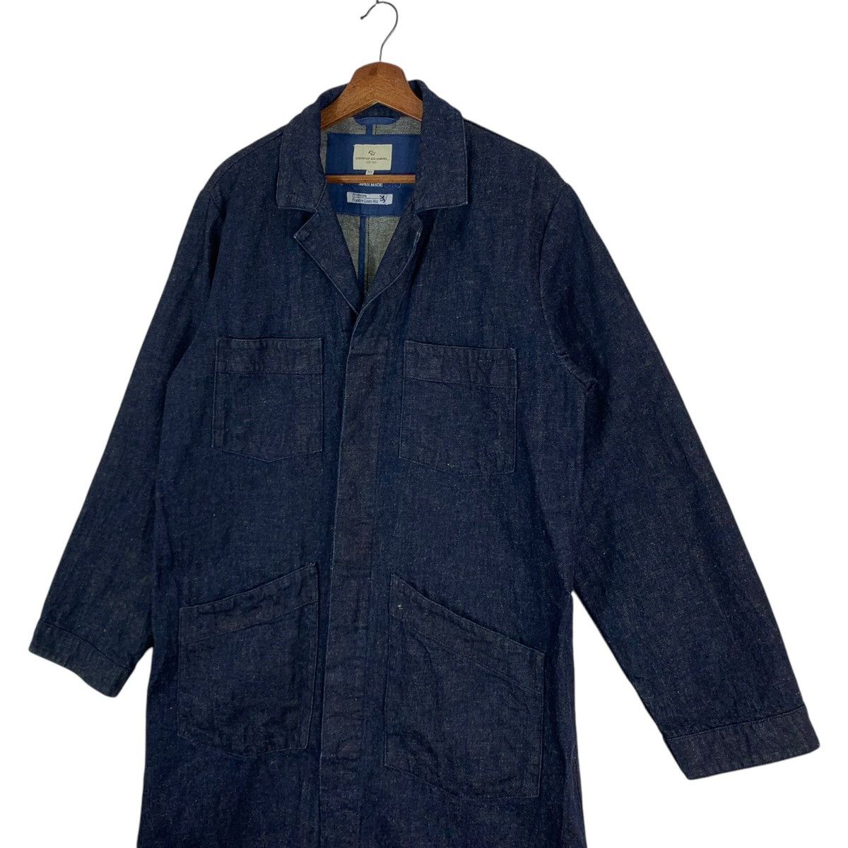 Blue Blue Japan × Japanese Brand VINTAGE GRAND GLOBAL OKAYAMA PREMIUM DENIM BUTTON JACKET Size US M / EU 48-50 / 2 - 5 Thumbnail