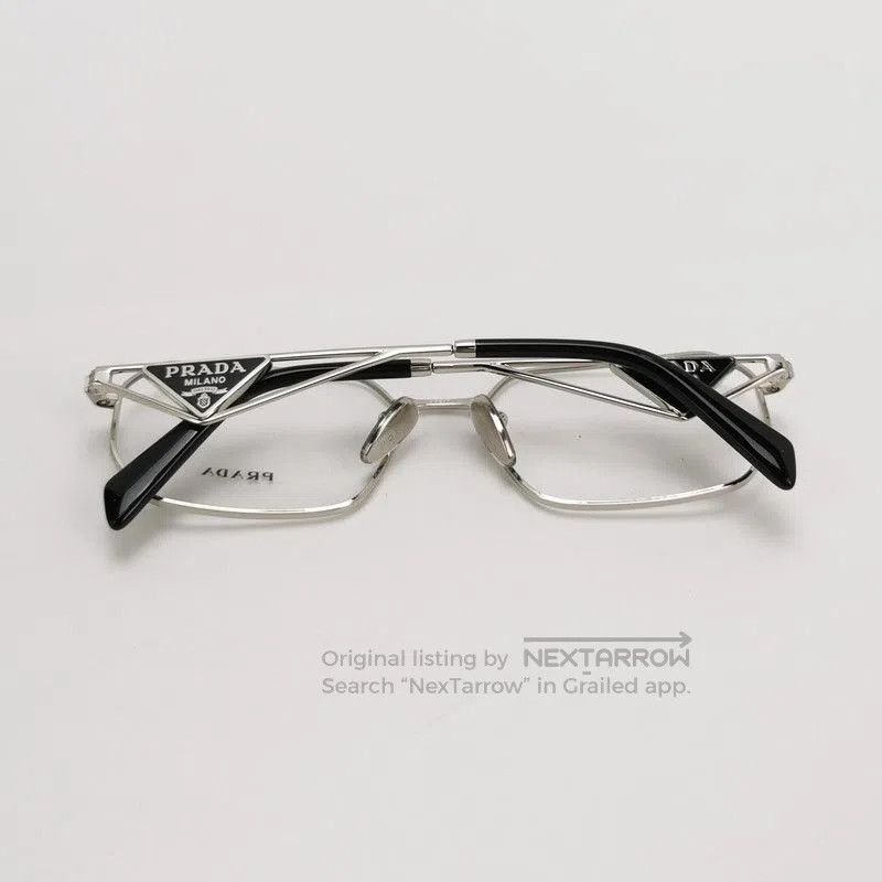 Prada Prada Full Frame Triangle Logo Glasses. Size ONE SIZE - 4 Thumbnail