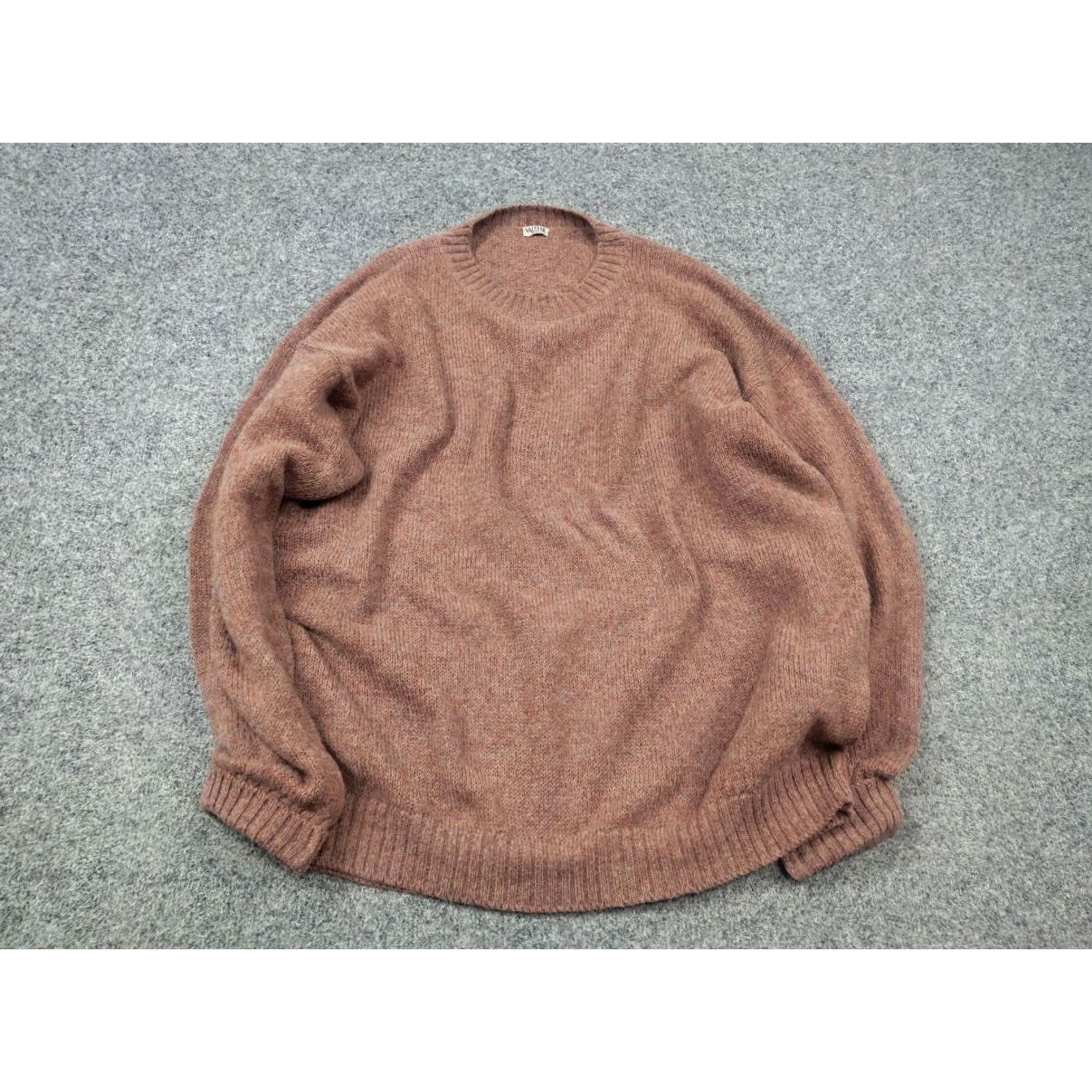 Valstar Valstar Milano Vintage Crew Alpaca Brown Knit Sweater, Check, 90s, Winter, Casual, Pullover, Long Sleeve, Size L, Men, Brown, Dry Clean Only Size US L / EU 52-54 / 3 - 3 Thumbnail