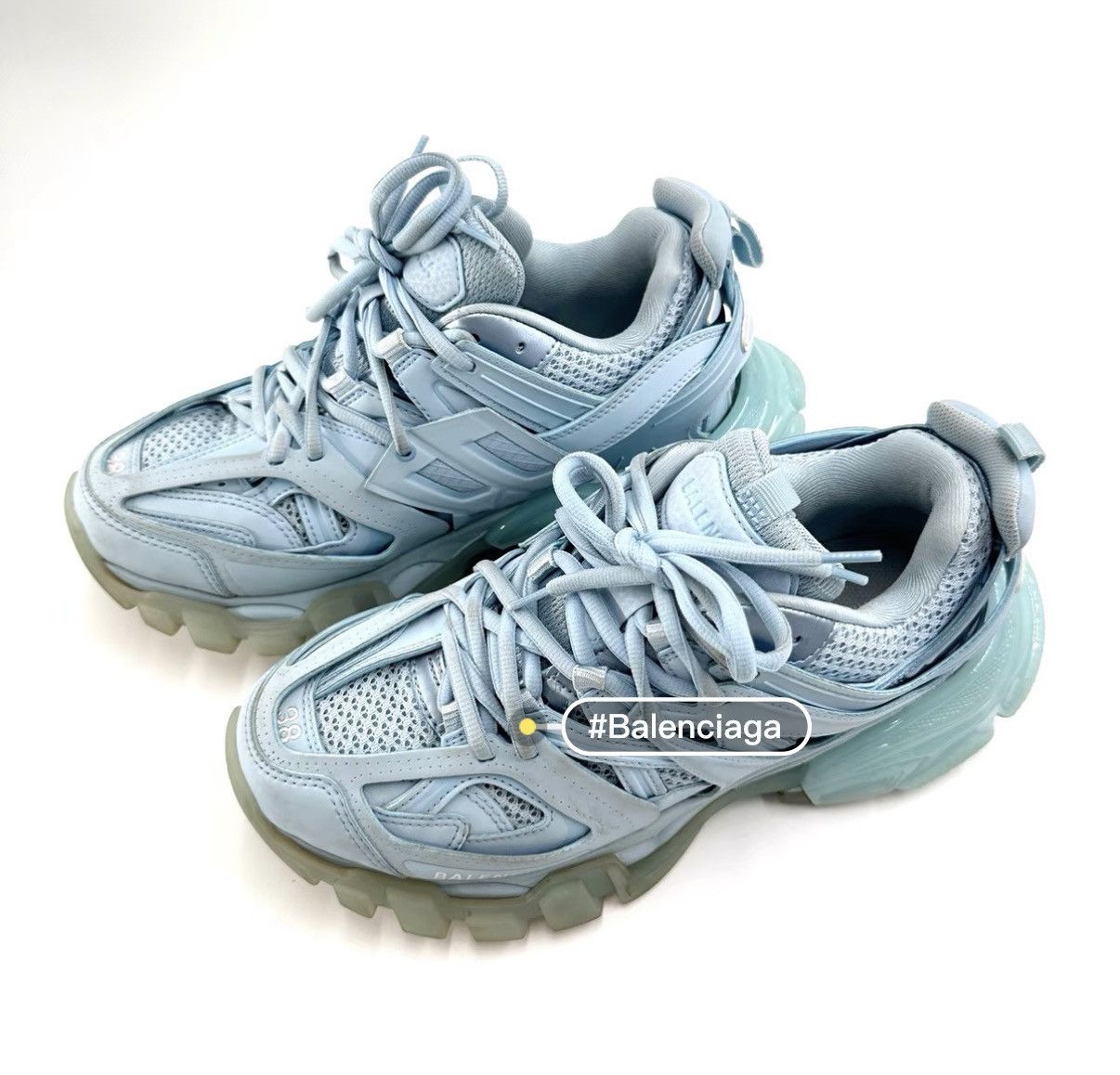 Balenciaga Balenciaga Track Ice Blue Dad Sneakers K12 Size US 8 / IT 38 - 1 Thumbnail