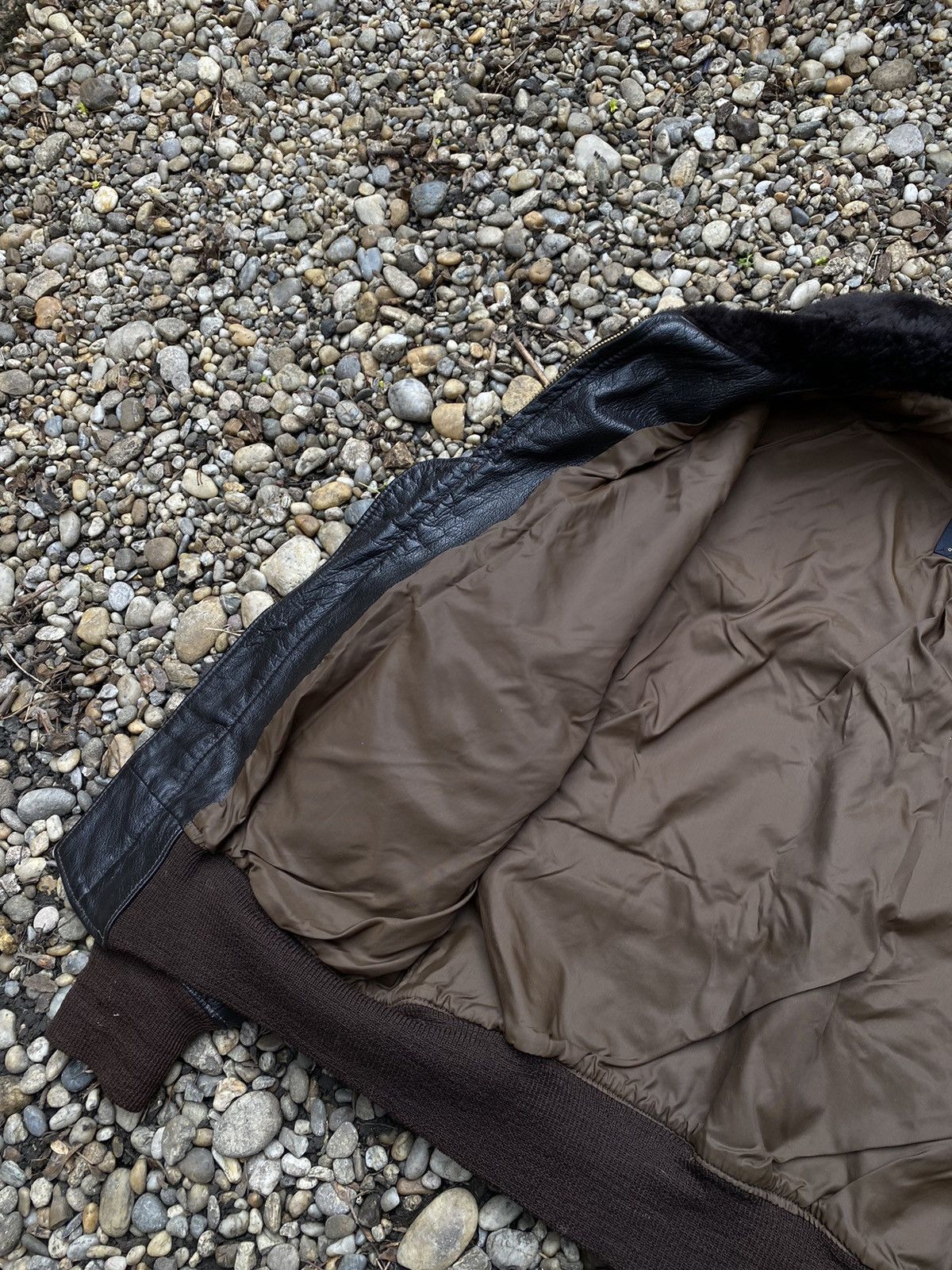 Golden Bear × Vintage Vintage 70s Golden Beat Goat Skin Leather G1 Flight Jacket Size US M / EU 48-50 / 2 - 11 Thumbnail