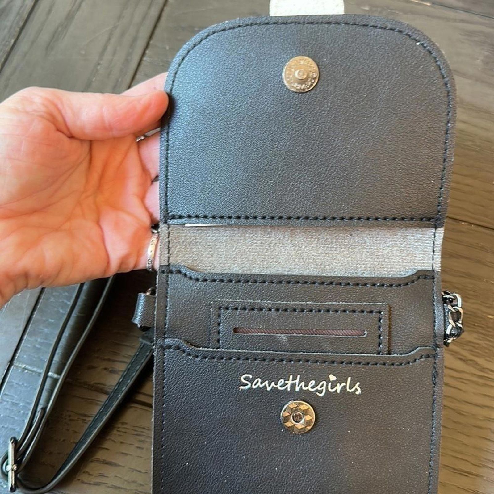 Designer Stylish Black Crossbody Phone Pouch with Paw Design Size ONE SIZE - 3 Thumbnail